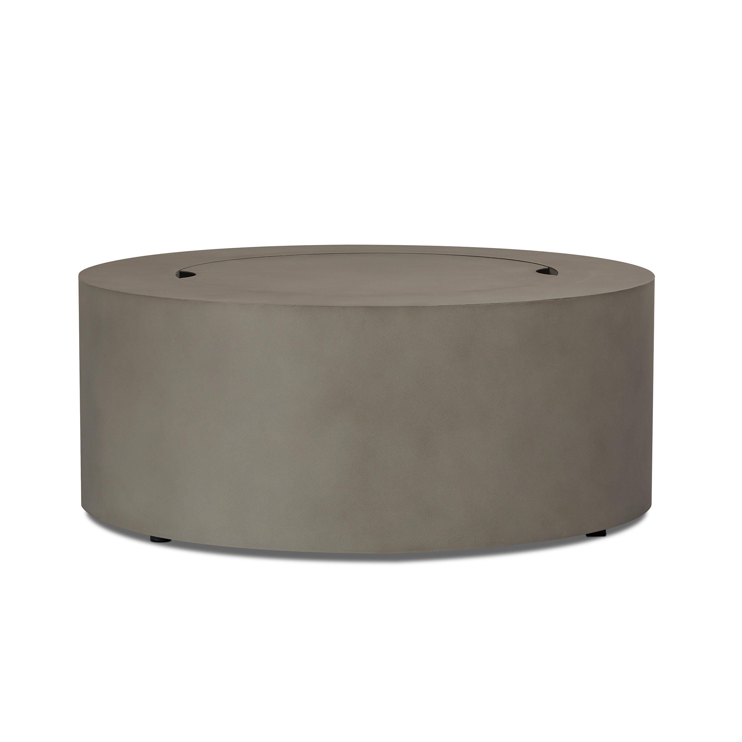 Real Flame Aegean Outdoor Round Fire Pit Table, Mist Gray, large