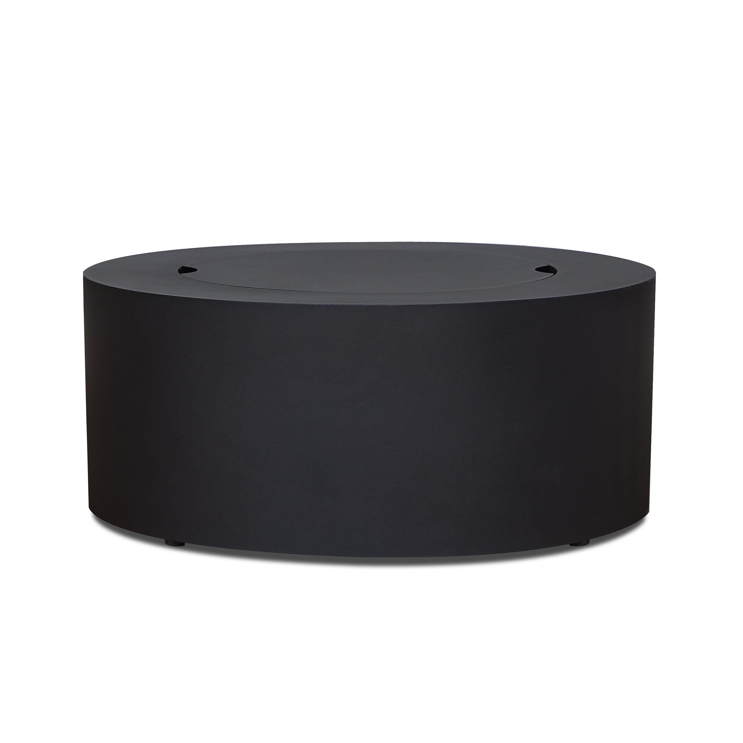 Real Flame Aegean Outdoor Round Fire Pit Table, Black, large
