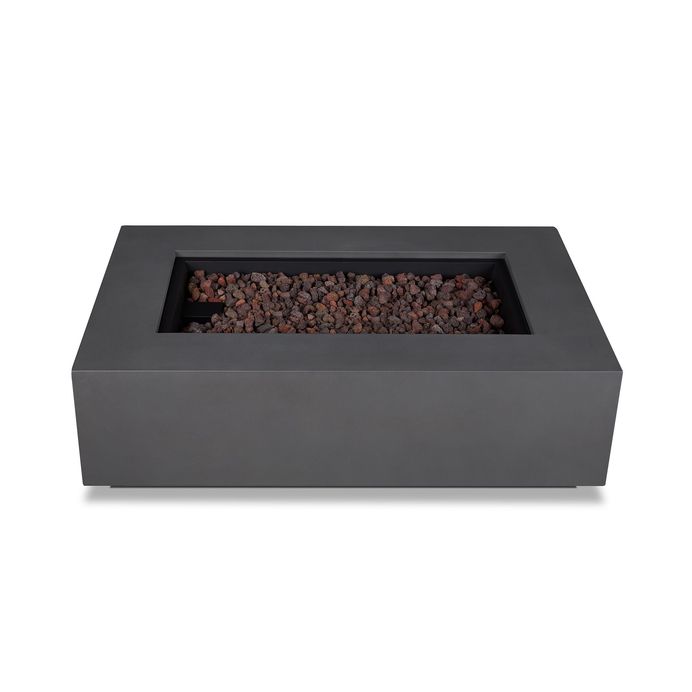 Real Flame Aegean Outdoor Fire Pit Table, Weathered Slate, large