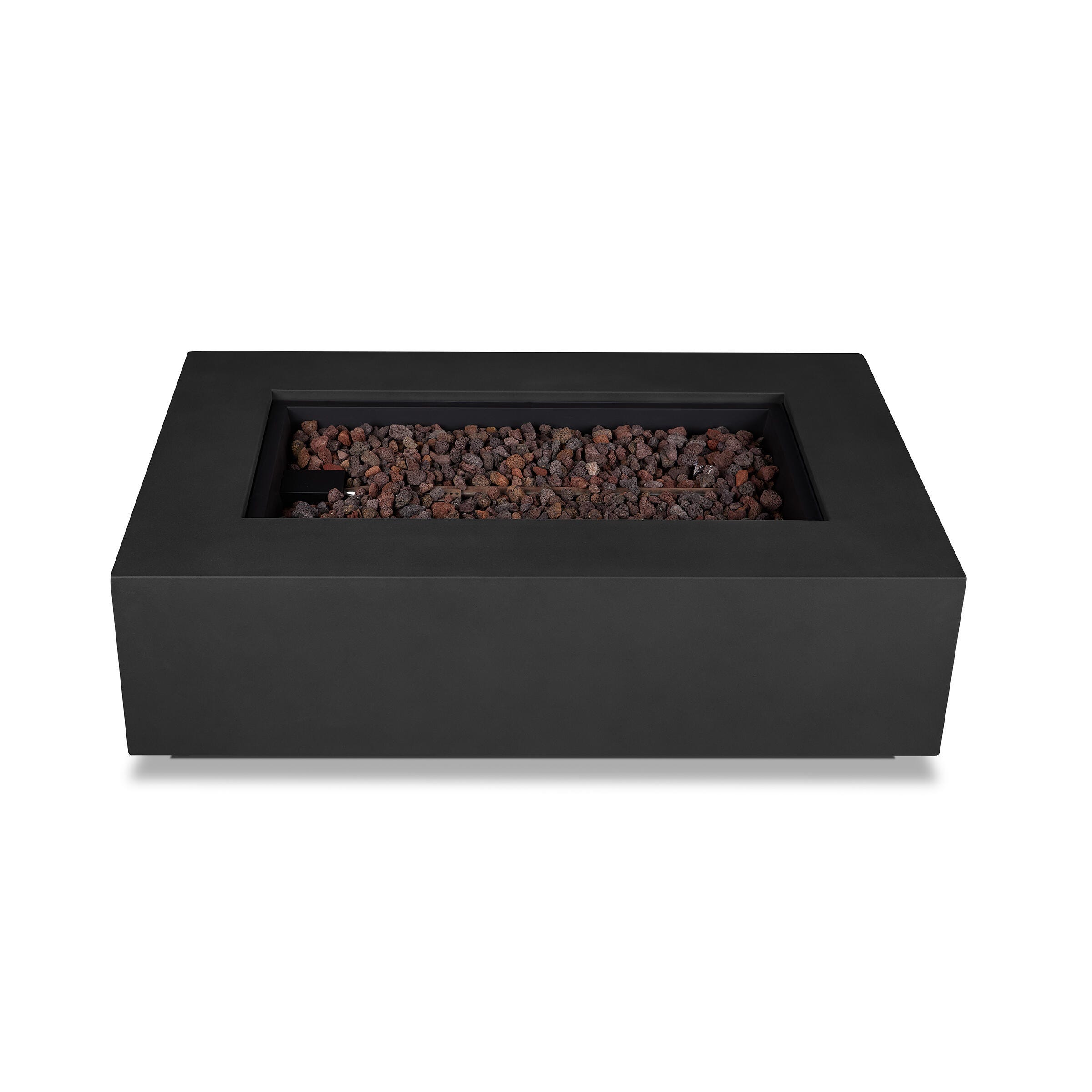 Real Flame Aegean Outdoor Fire Pit Table, Black, large