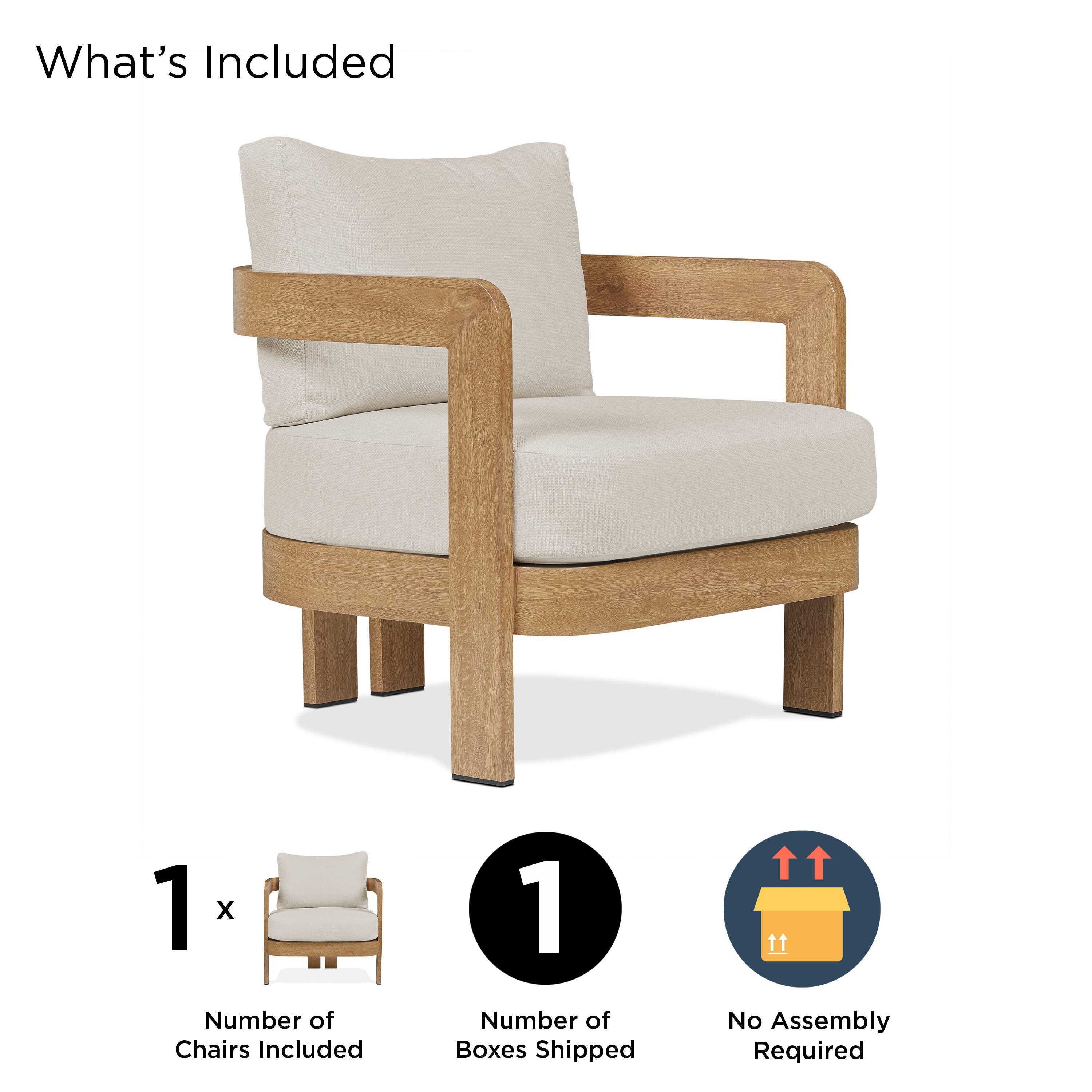 Real Flame Arlo Outdoor Lounge Chair, , large