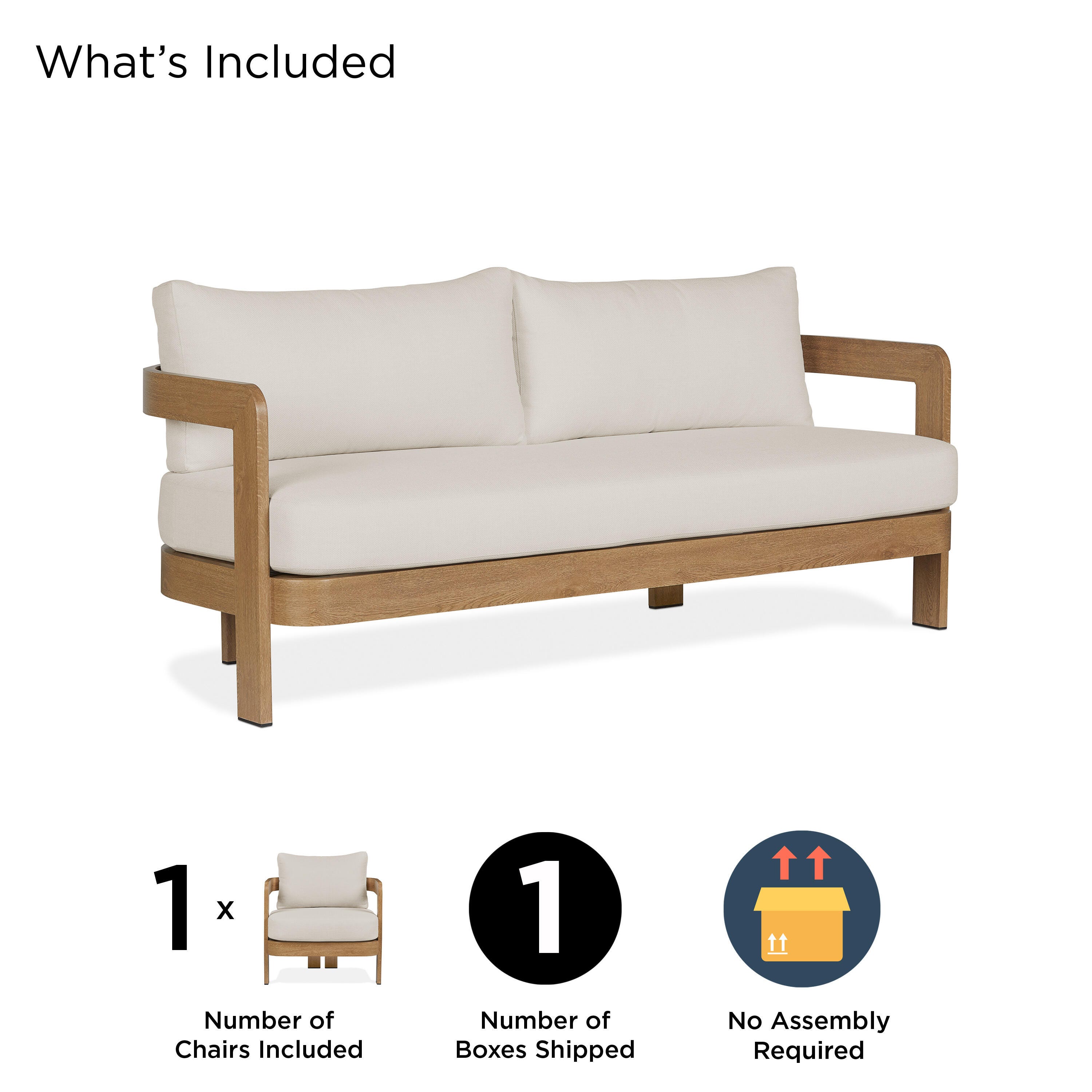 Real Flame Arlo Outdoor Sofa, , large