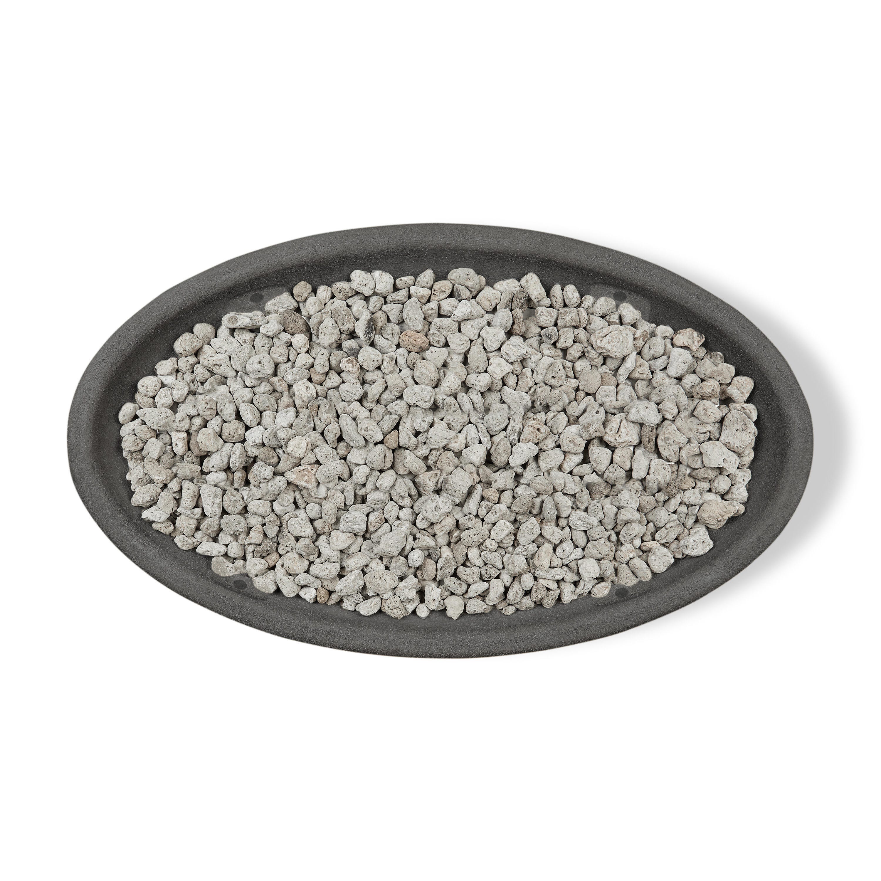 Real Flame Riverside Outdoor Oval Fire Pit Bowl, Shale, large