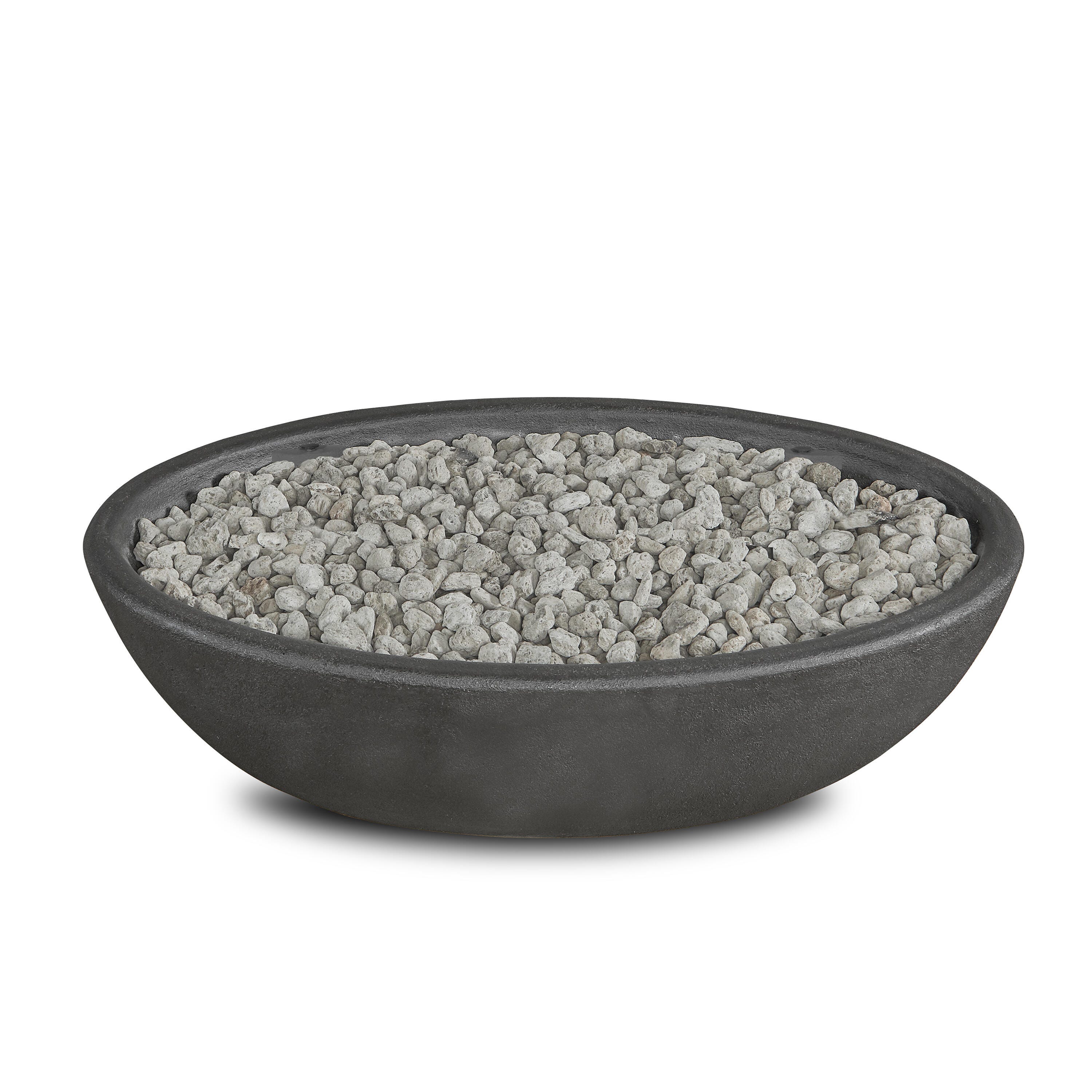 Real Flame Riverside Outdoor Oval Fire Pit Bowl, Shale, large