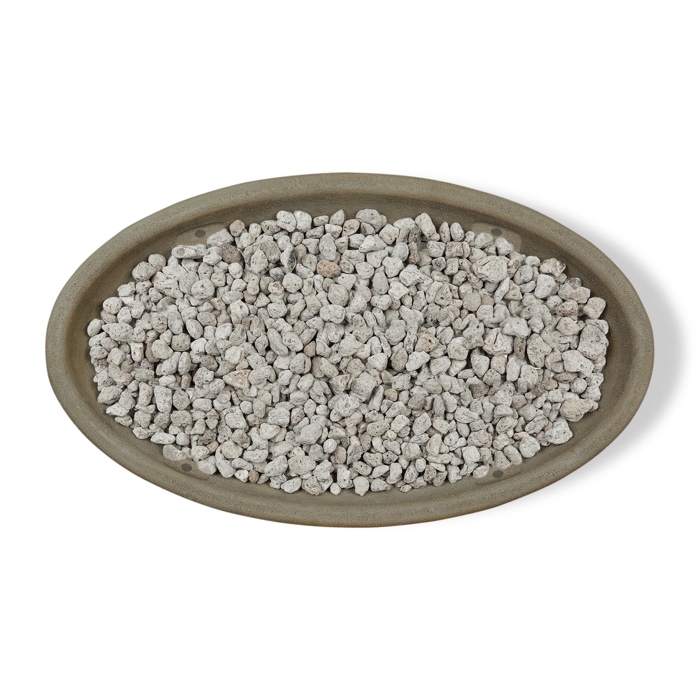 Real Flame Riverside Outdoor Oval Fire Pit Bowl, Glacier Gray, large