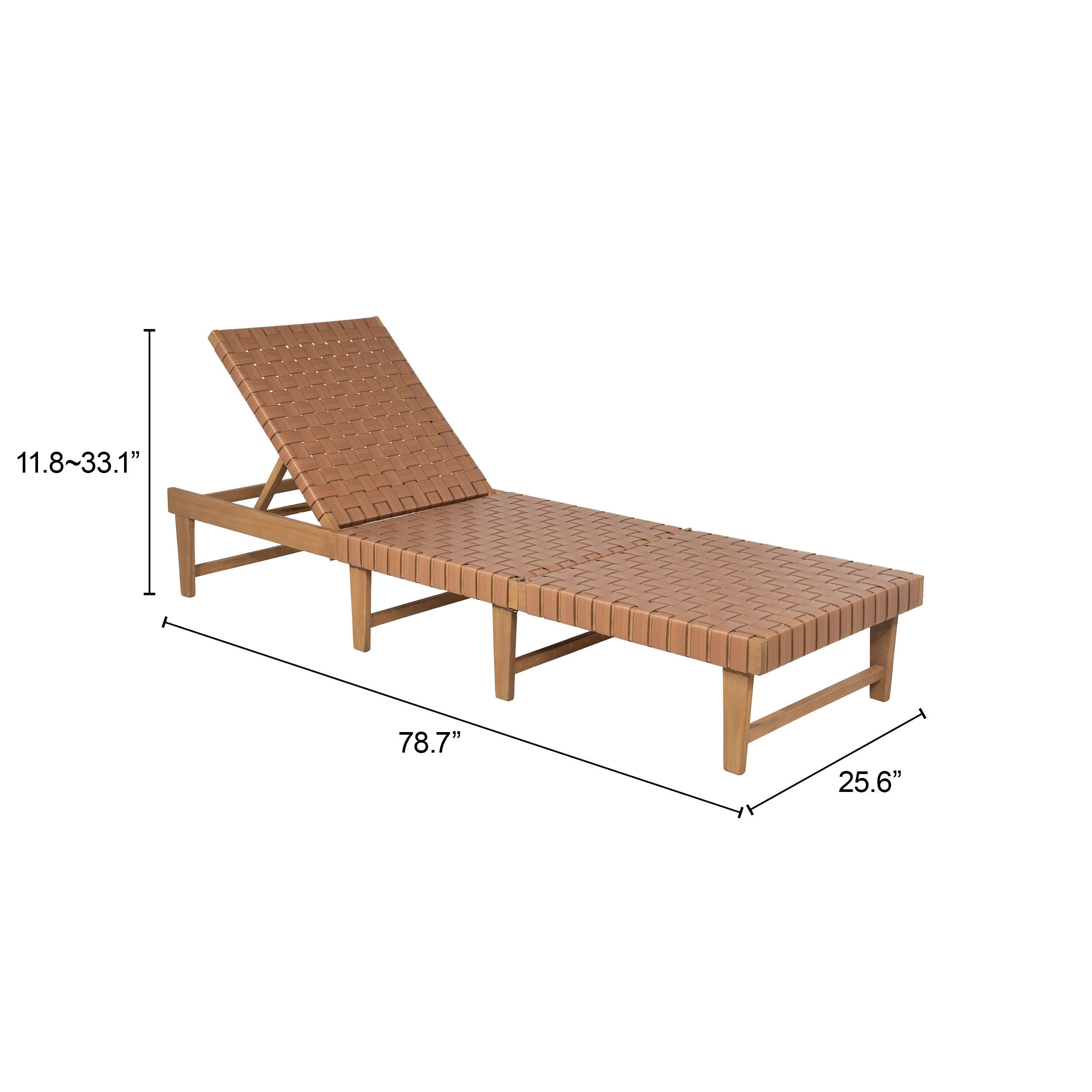 ZUO Breath Outdoor Chaise Lounge, , large