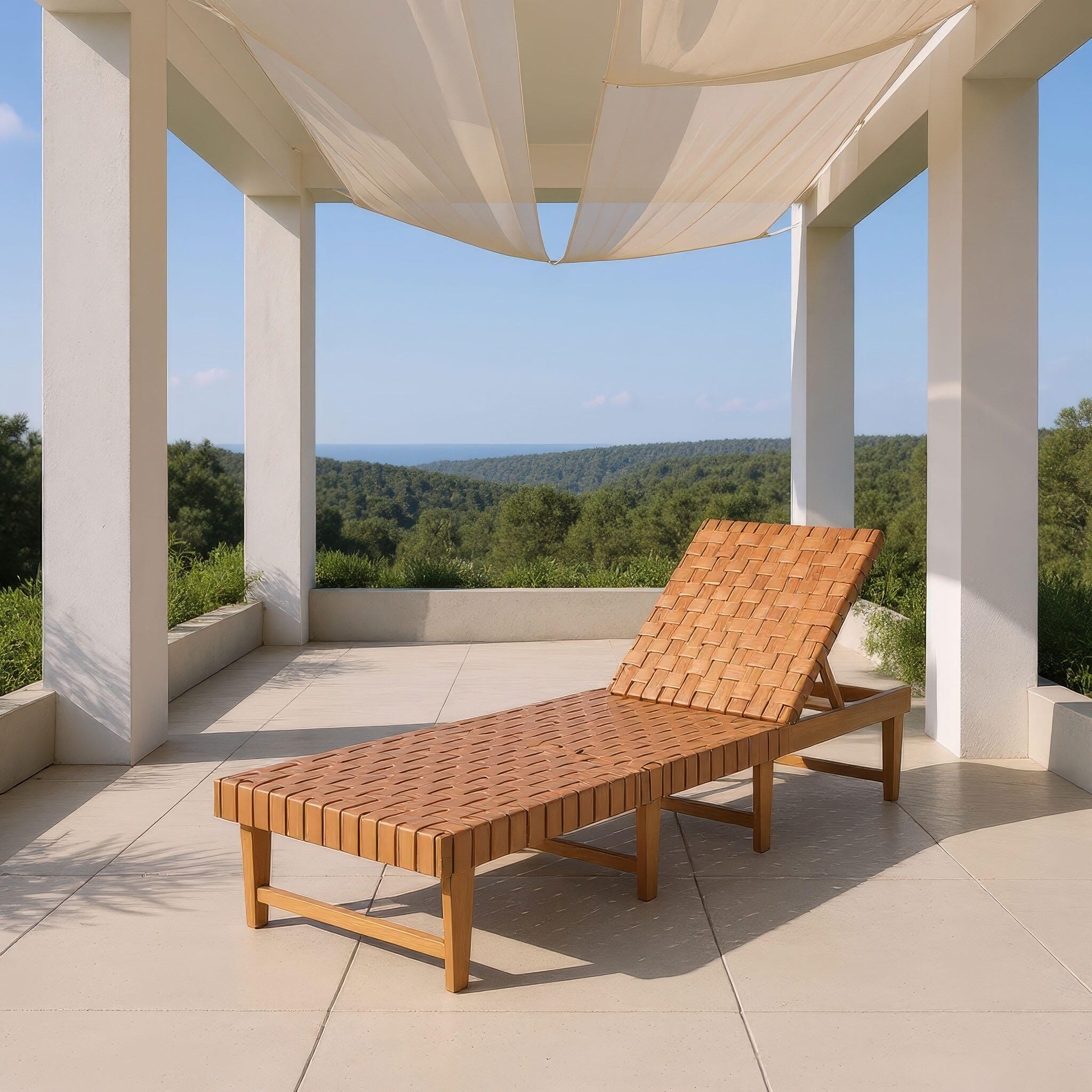 ZUO Breath Outdoor Chaise Lounge, , large
