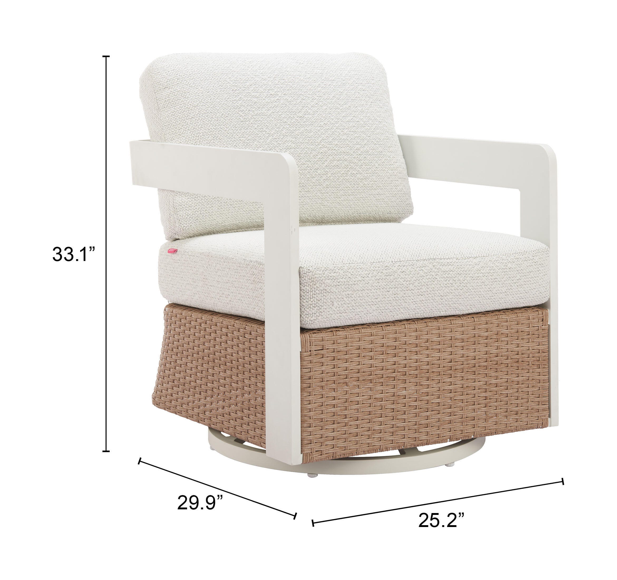 ZUO Gelo Outdoor Swivel Chair, , large