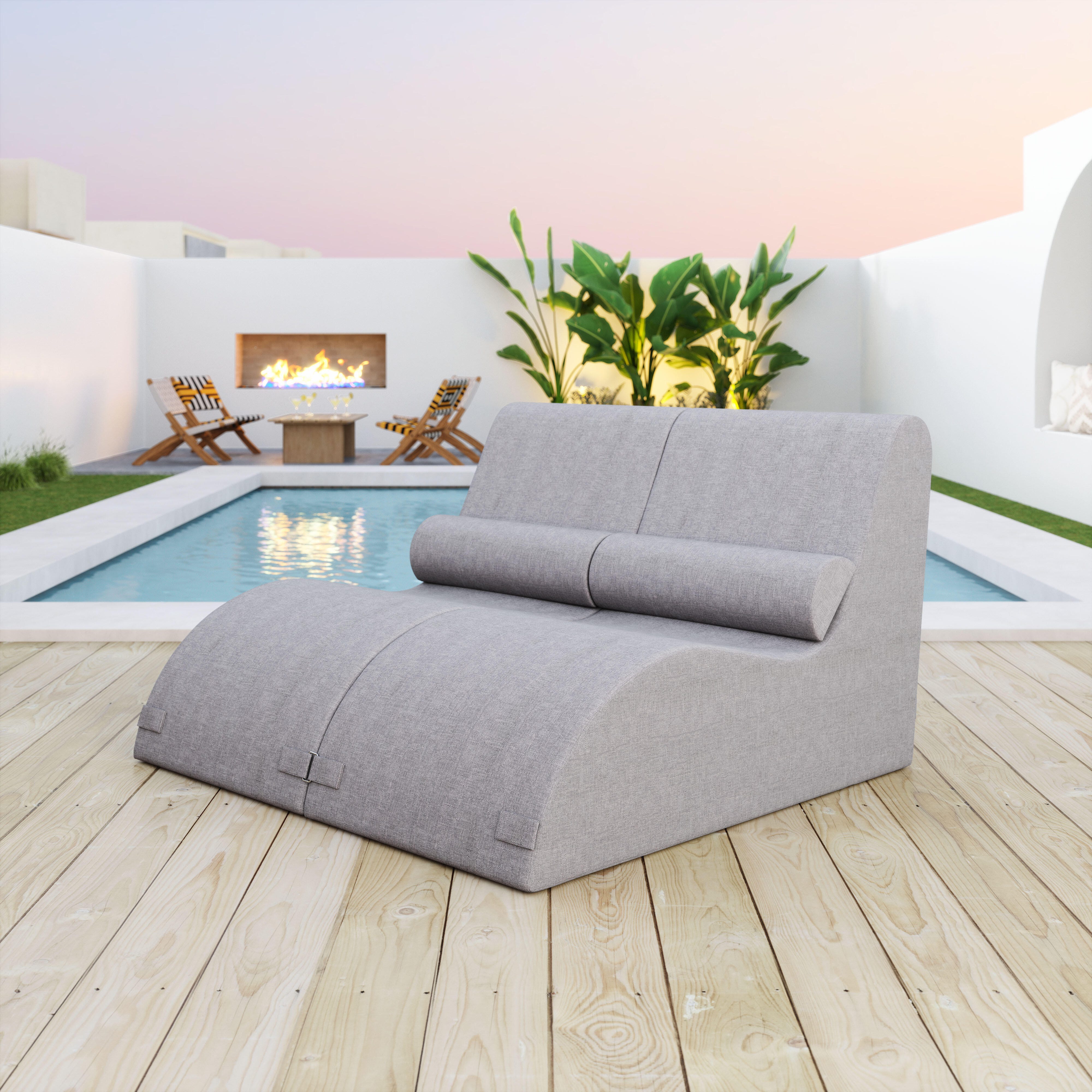 ZUO Luanda Outdoor Lounge Chaise, , large