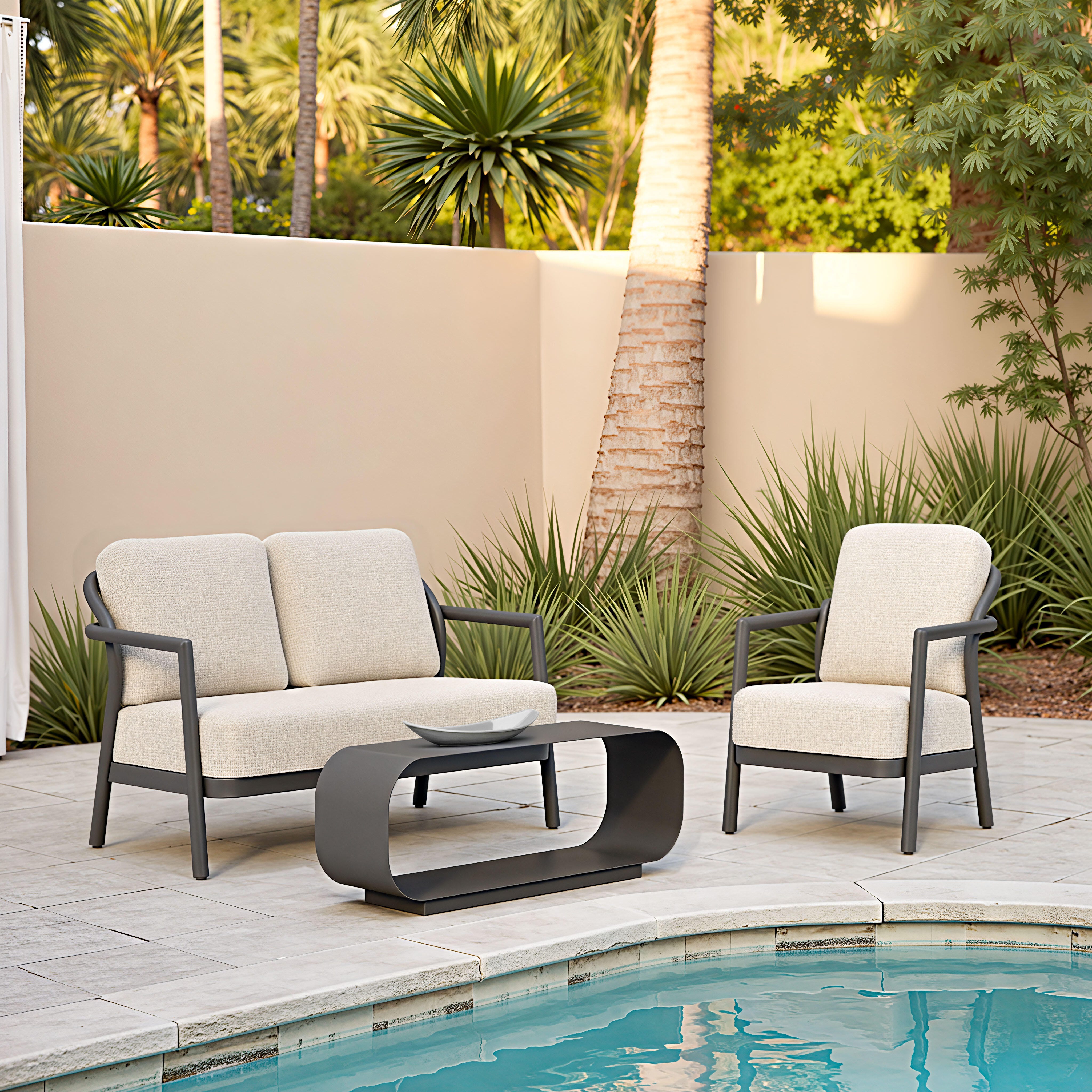 ZUO Rein Outdoor Lounge Chair, , large