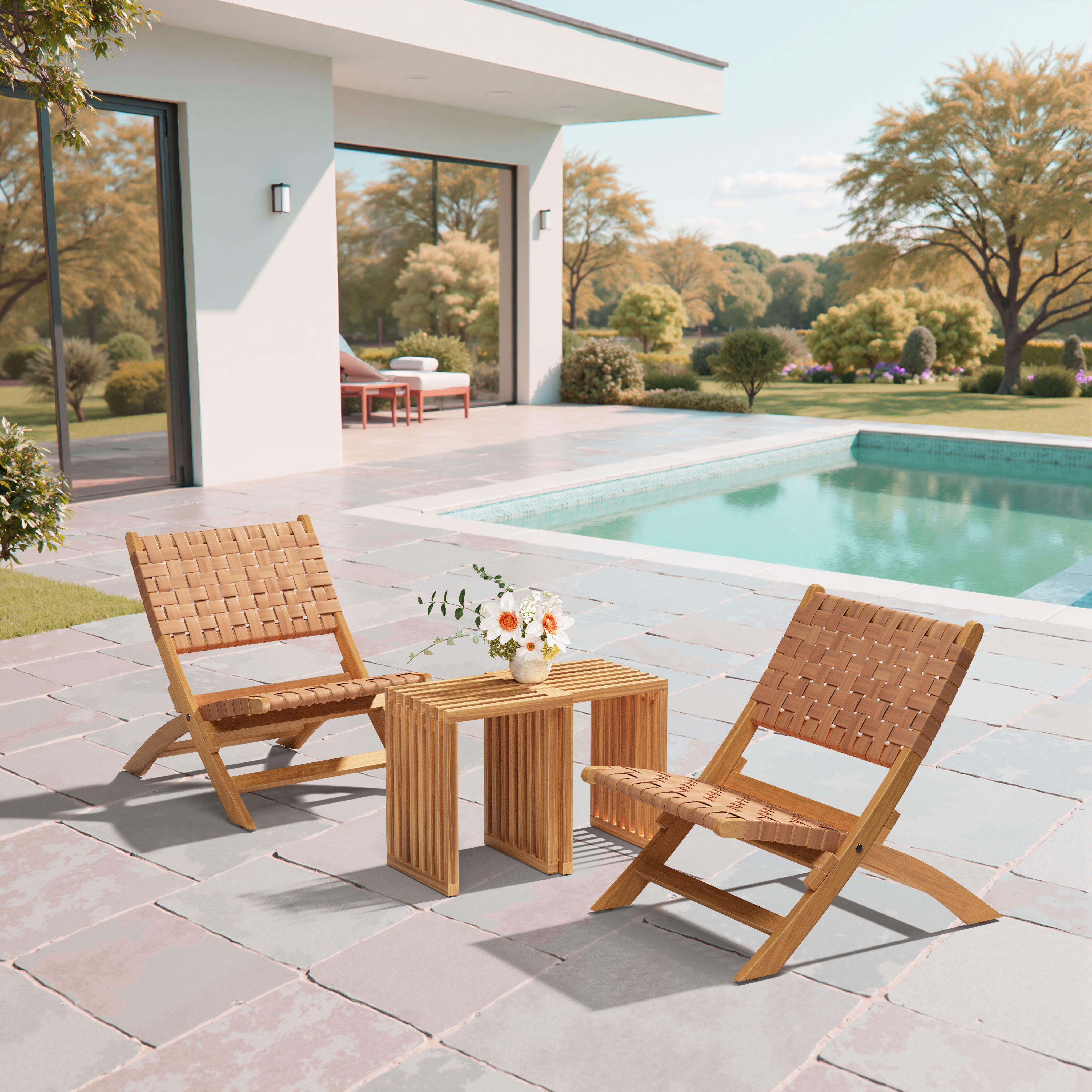 ZUO Sunflare Outdoor Lounge Chair, , large
