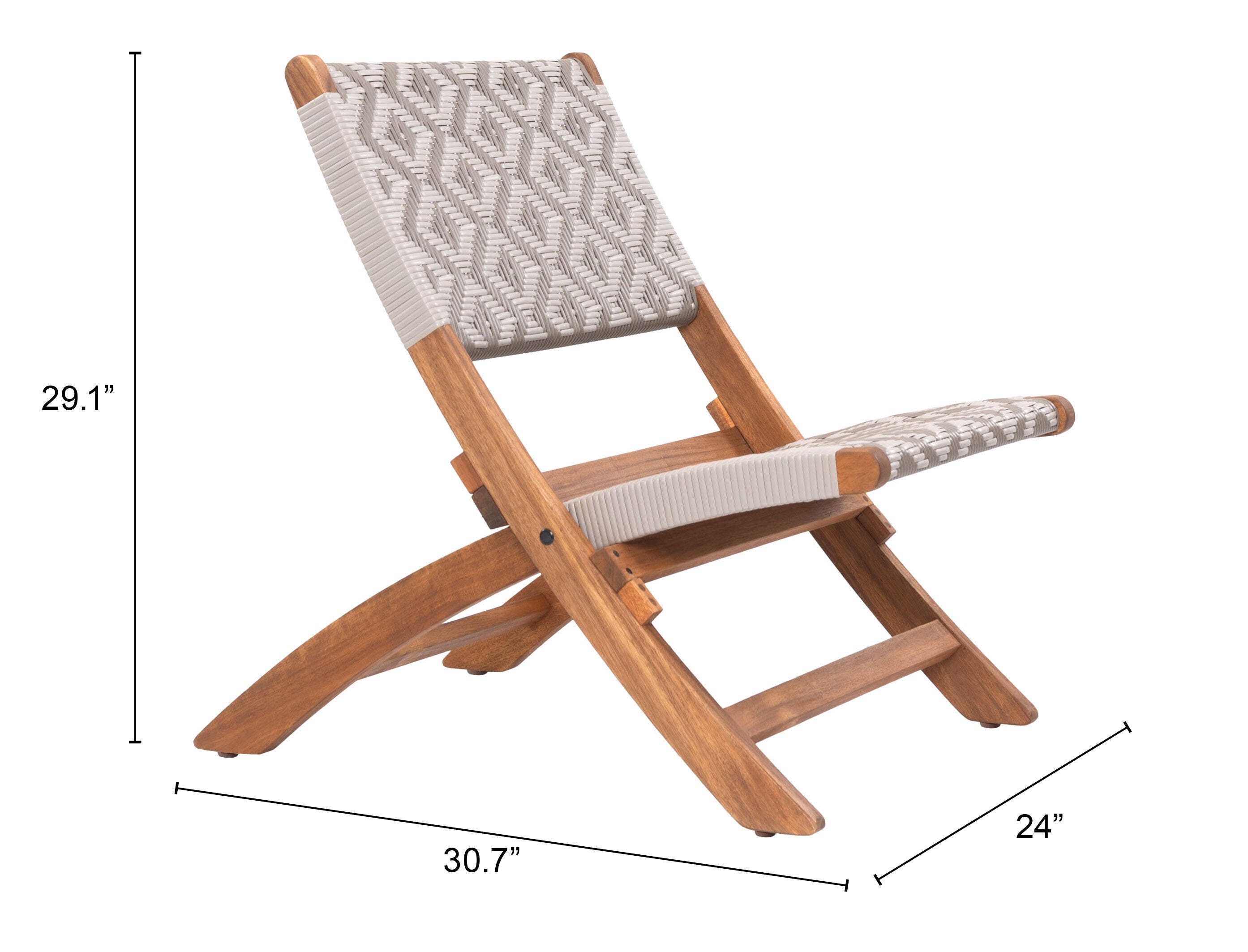 ZUO Tide Outdoor Lounge Chair, , large