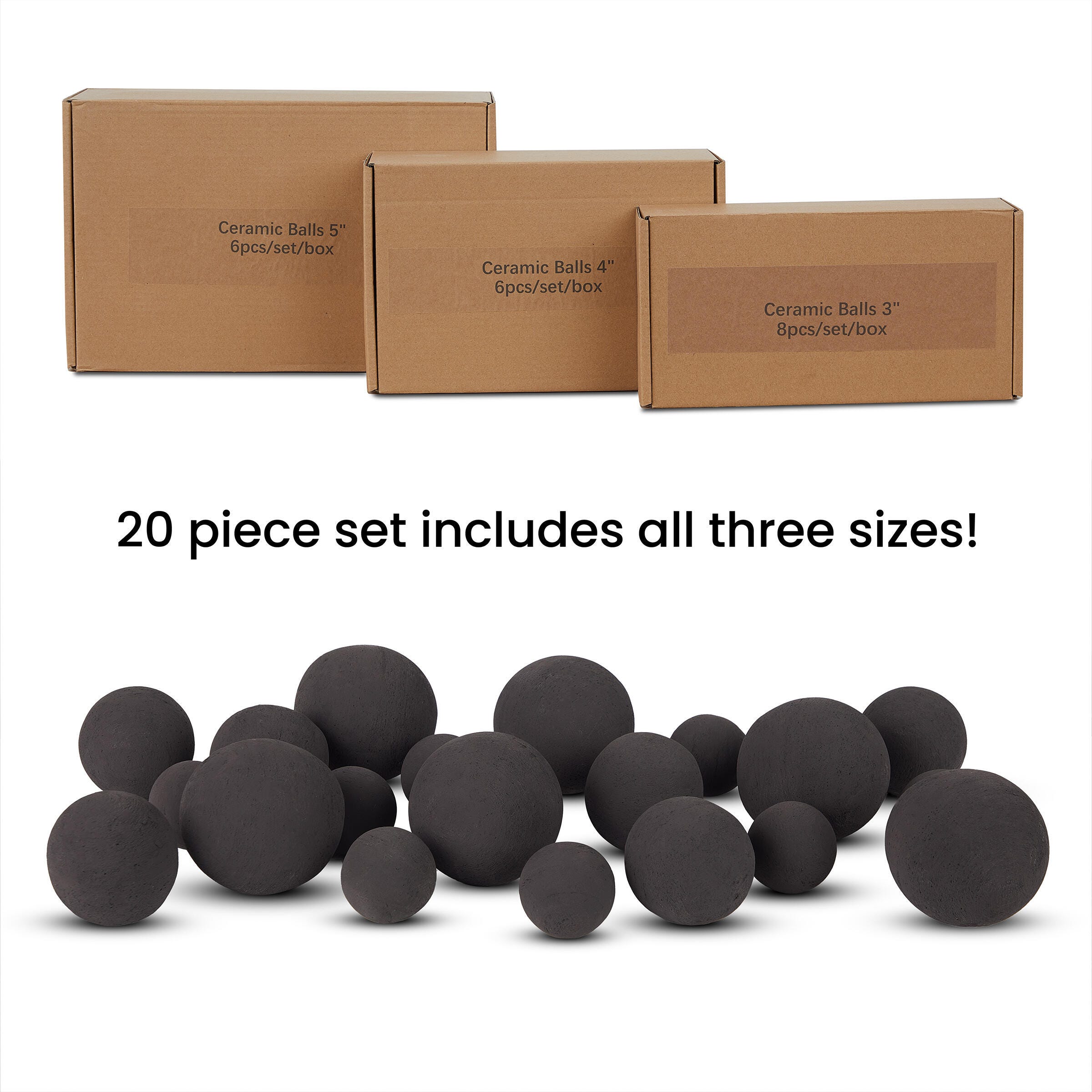 Real Flame Outdoor Fire Pit Sphere Set, , large