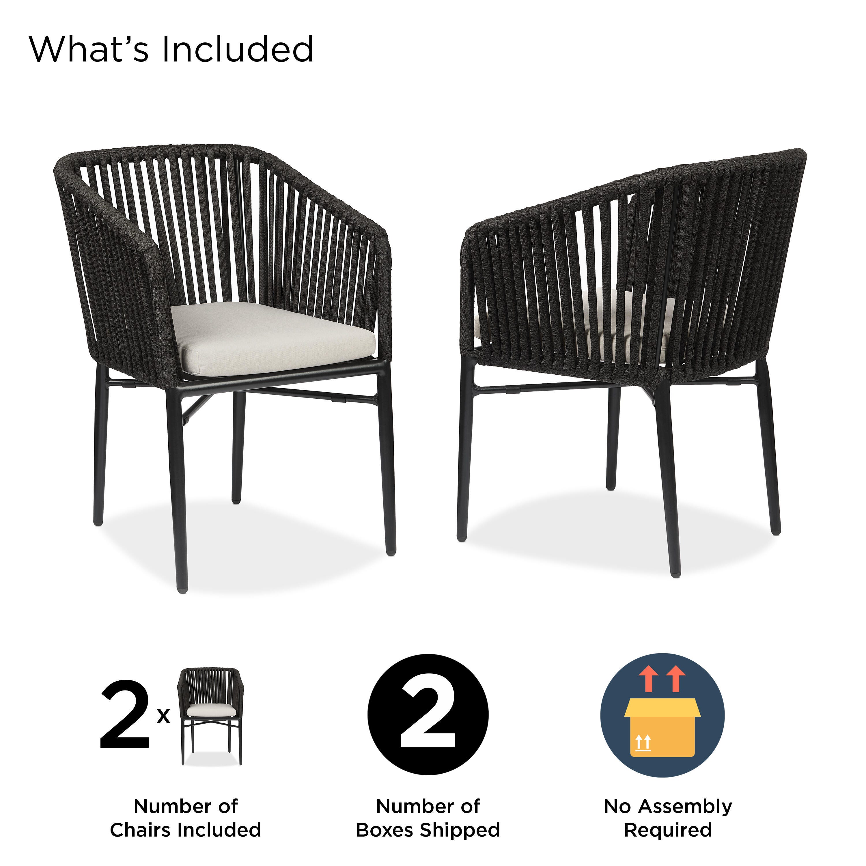 Real Flame Outdoor Dining Chair (Set of 2), , large