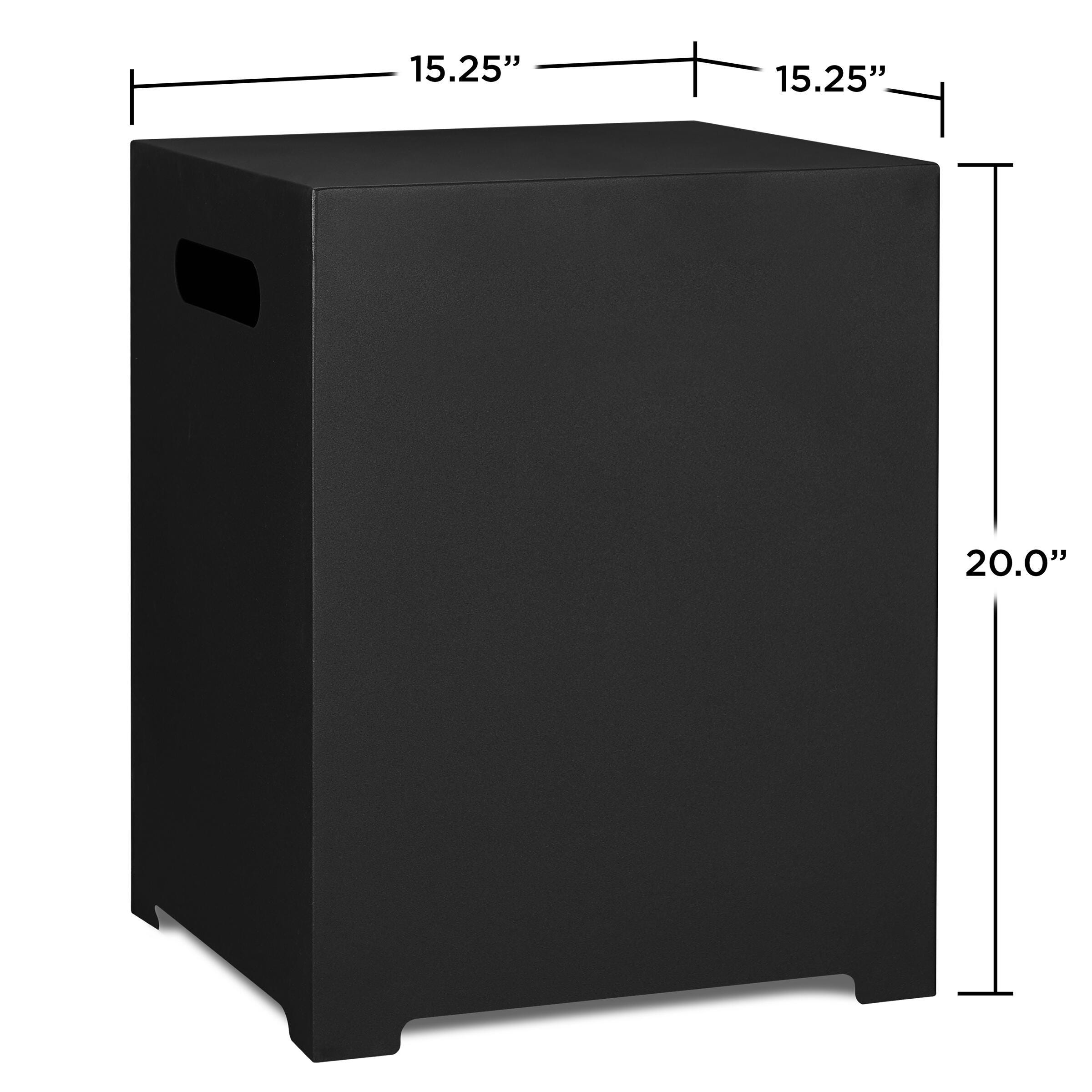 Real Flame Outdoor 20 lb Propane Tank Cover, Black, large