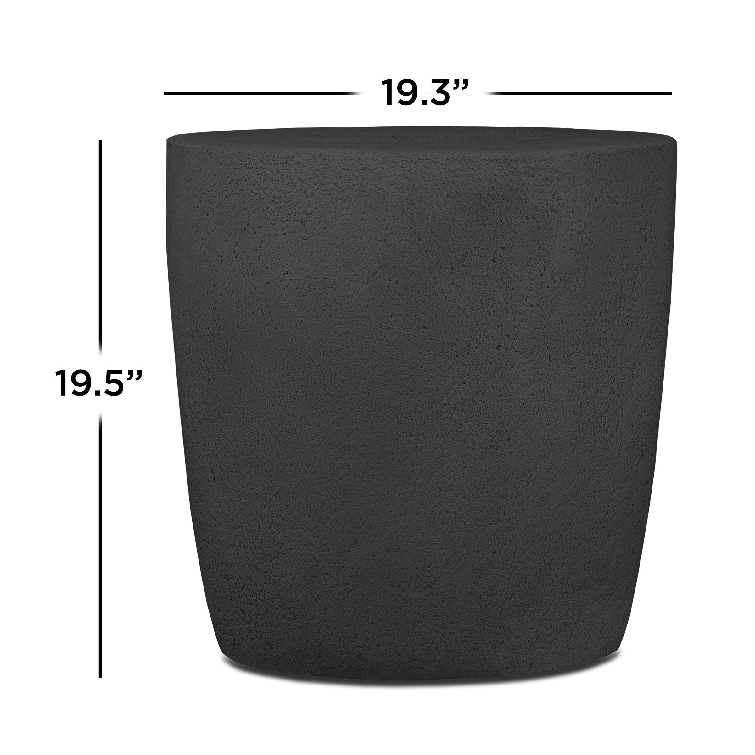 Real Flame Outdoor Round 20 lb Propane Tank Cover, Black, large