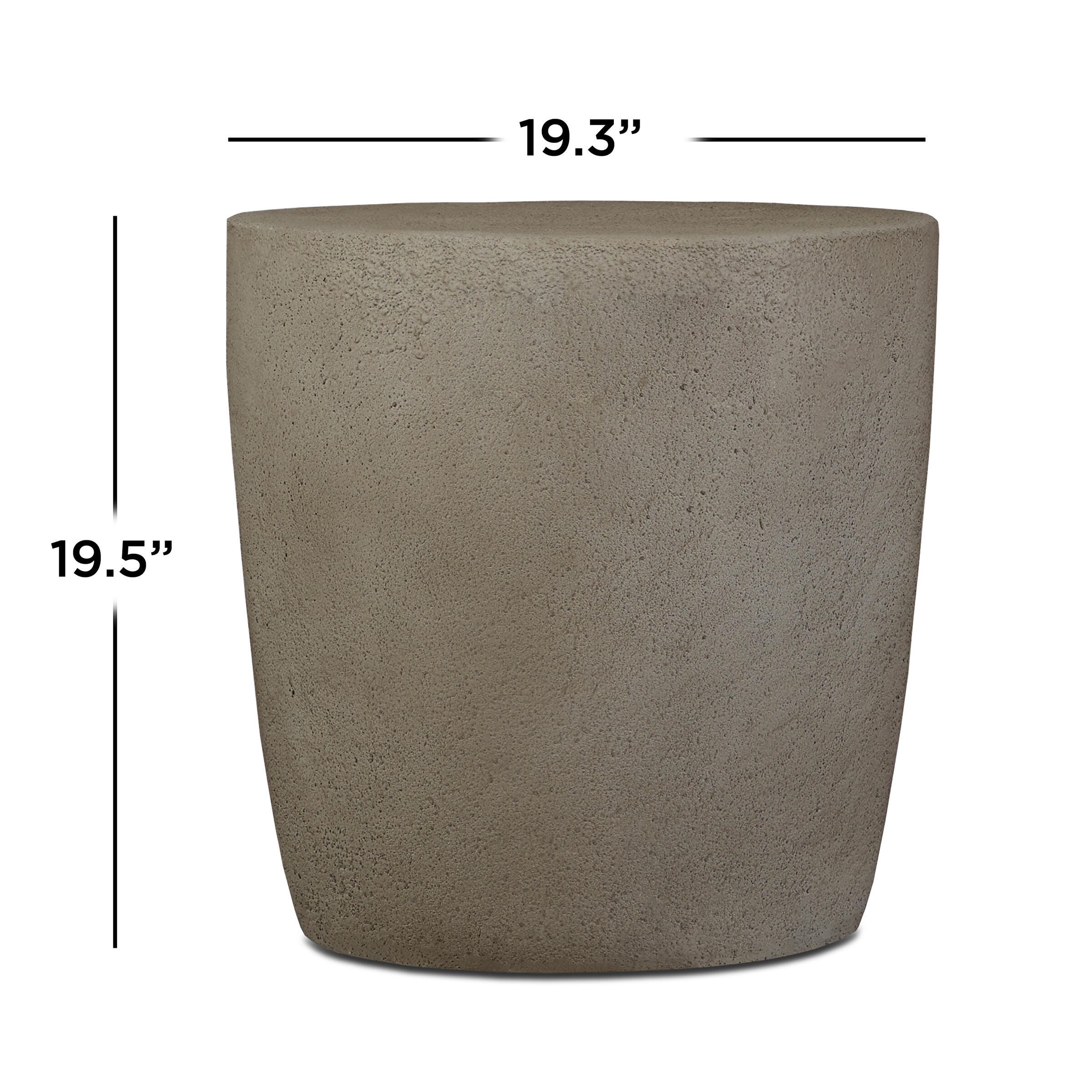 Real Flame Outdoor Round 20 lb Propane Tank Cover, Glacier Gray, large
