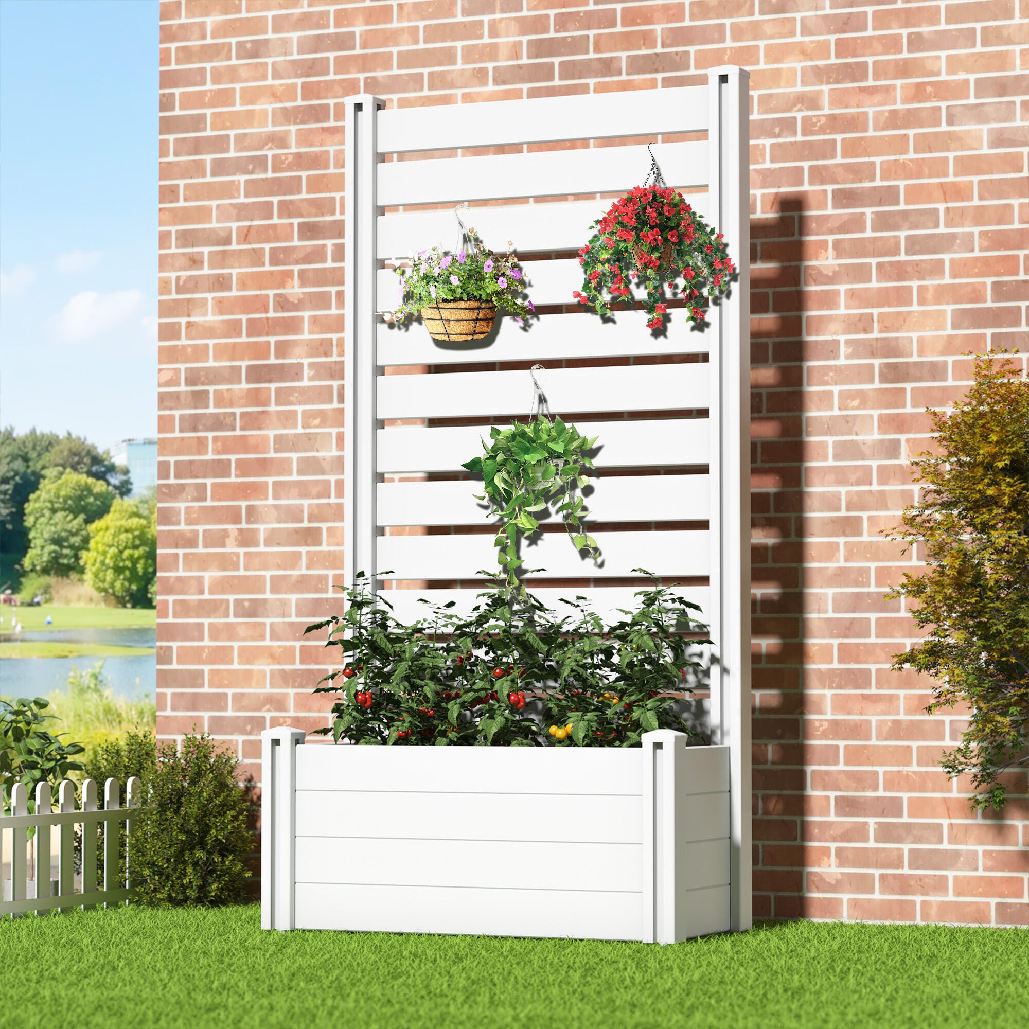 Dovelina Floresbonitas 73" Outdoor Trellis, , large