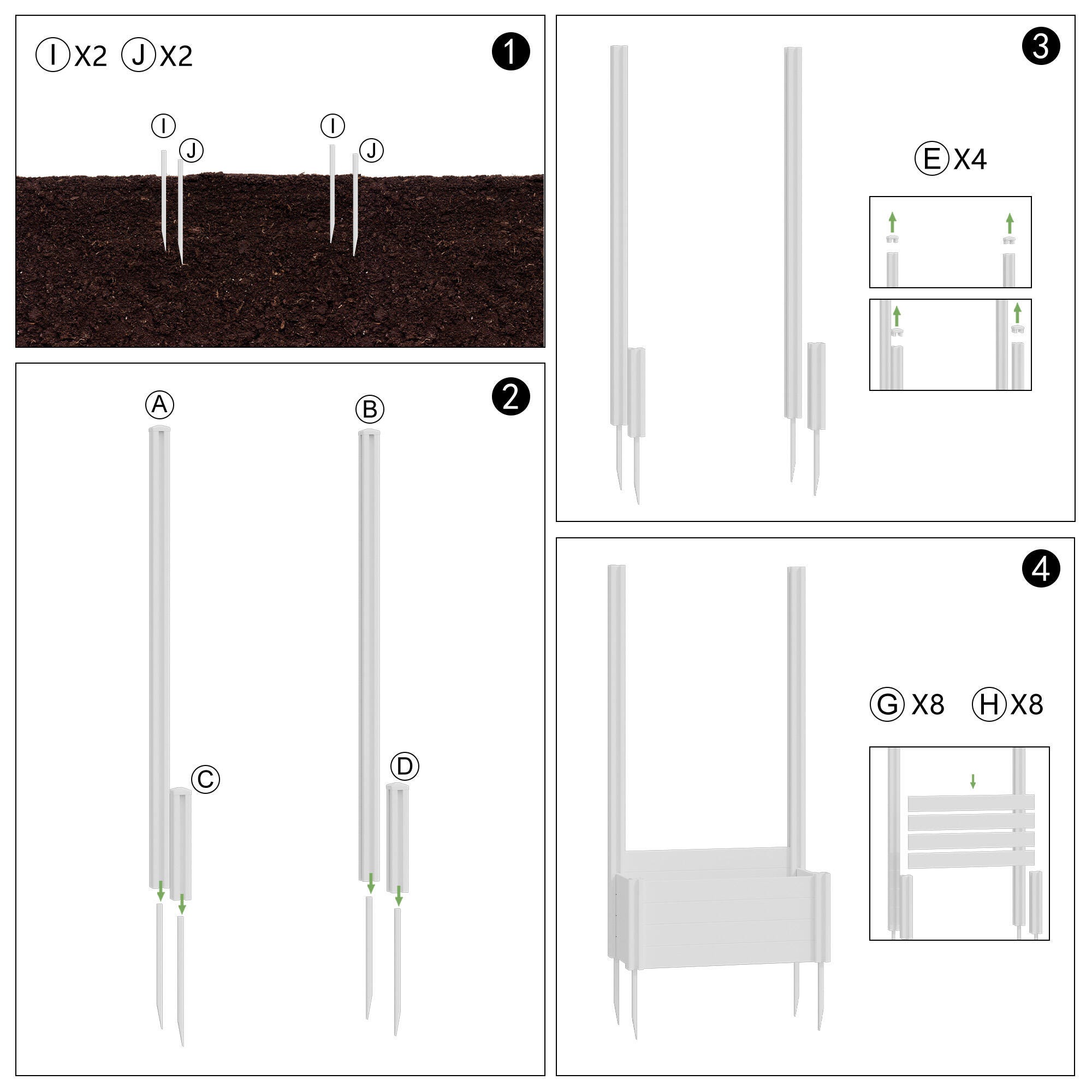 Dovelina Floresbonitas 73" Outdoor Trellis, , large