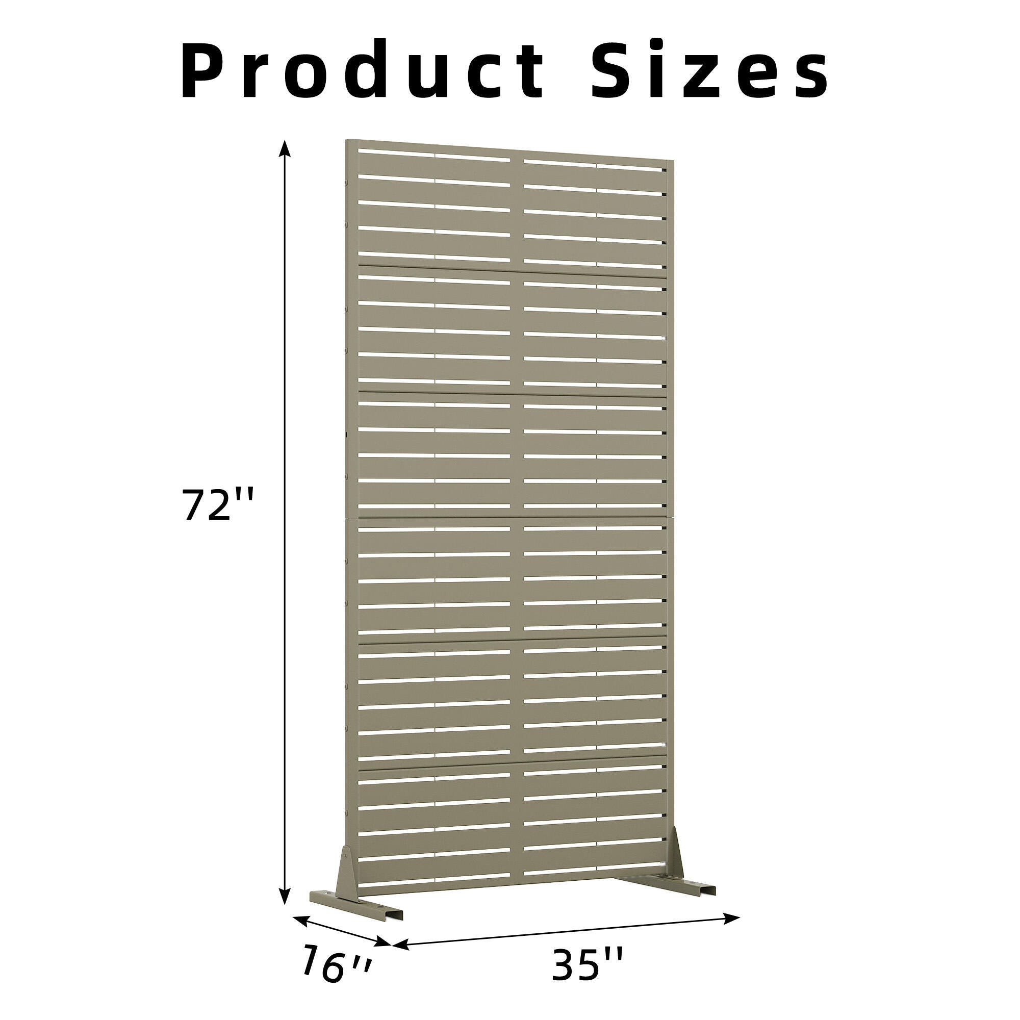 Dovelina TranquilBreeze 72" Outdoor Privacy Screen, Green, large