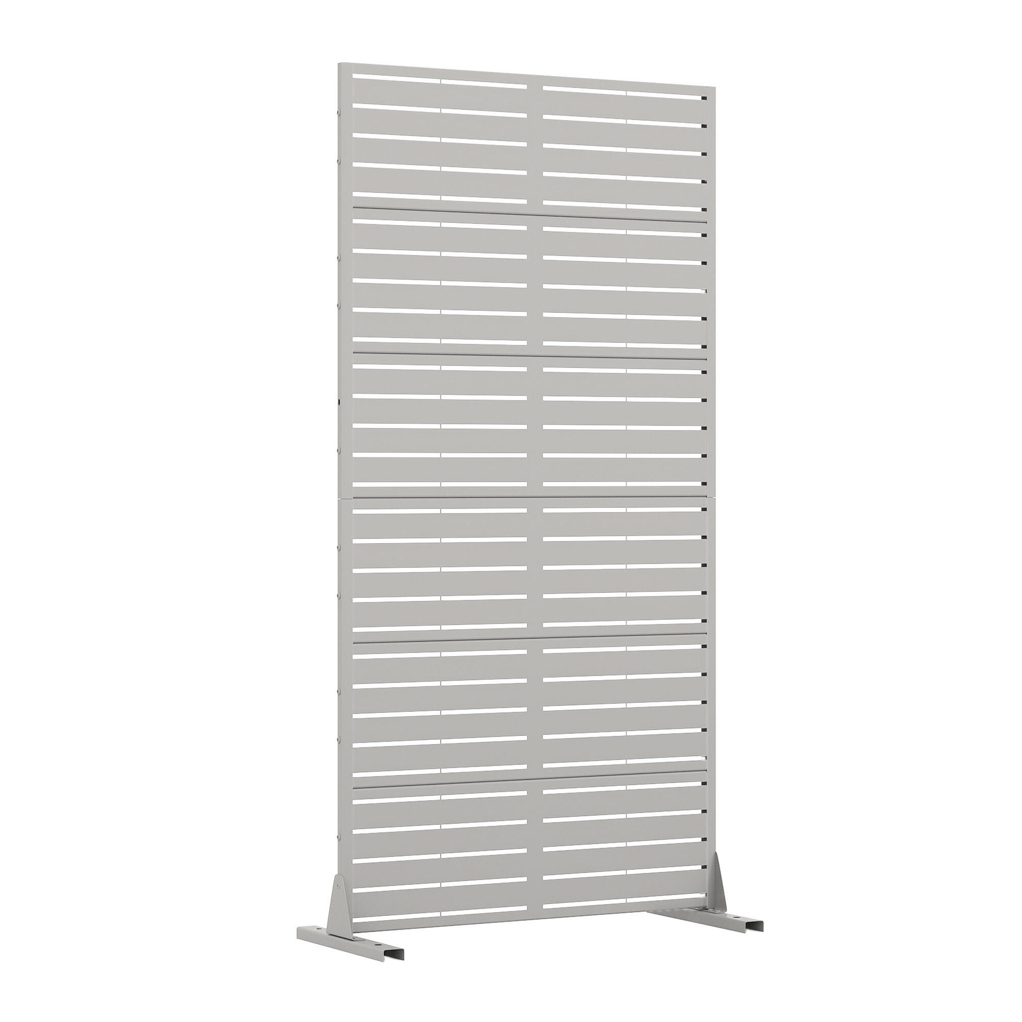 Dovelina TranquilBreeze 72" Outdoor Privacy Screen, Gray, large