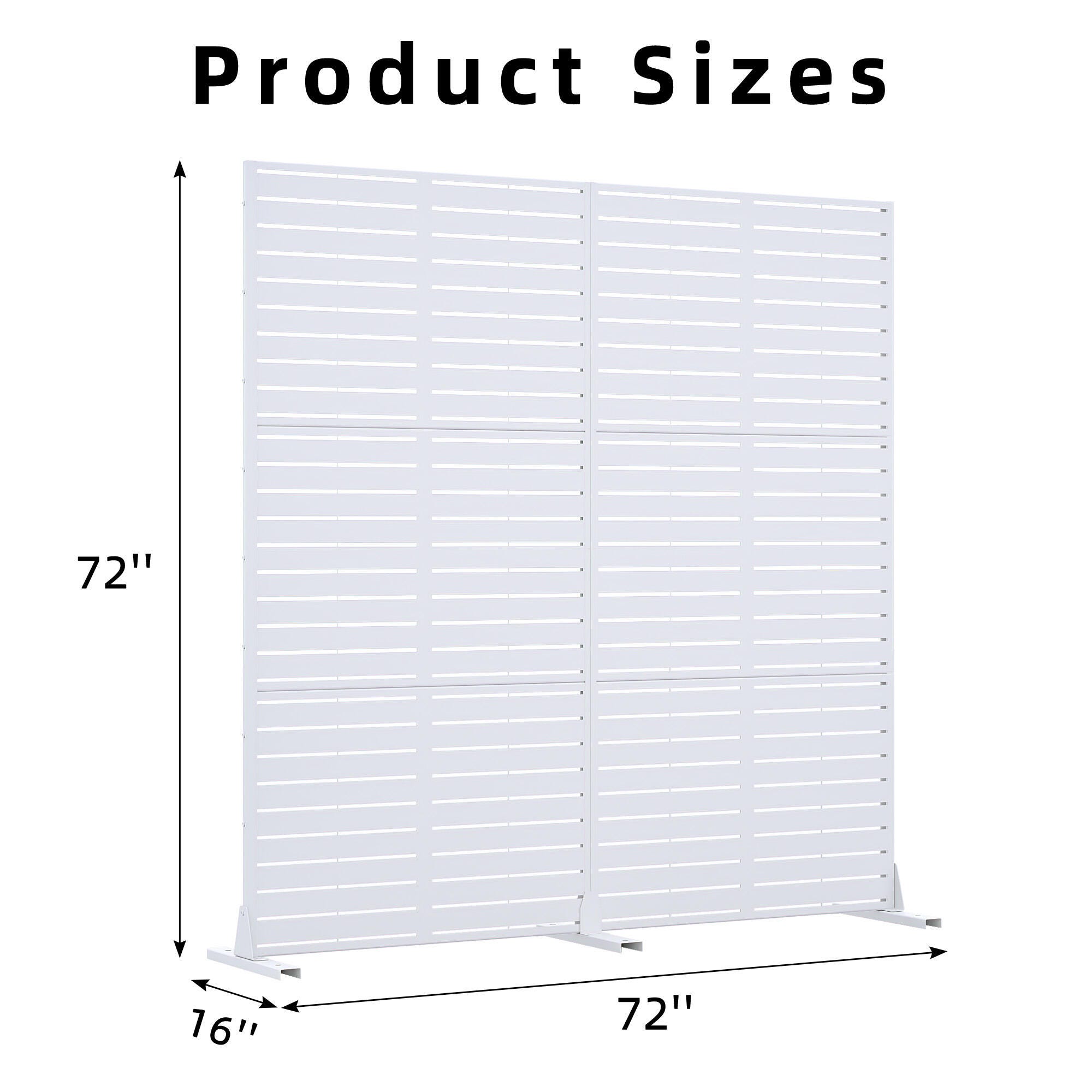 Dovelina TranquilBreeze 72" Wide Outdoor Privacy Screen, , large