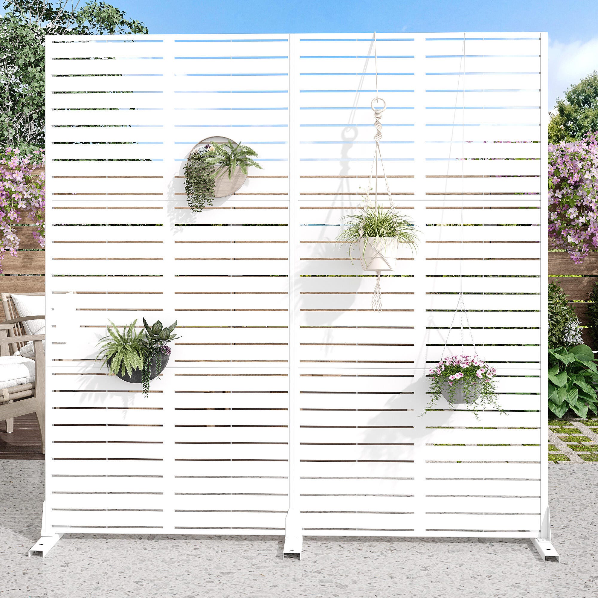 Dovelina TranquilBreeze 72" Wide Outdoor Privacy Screen, , large