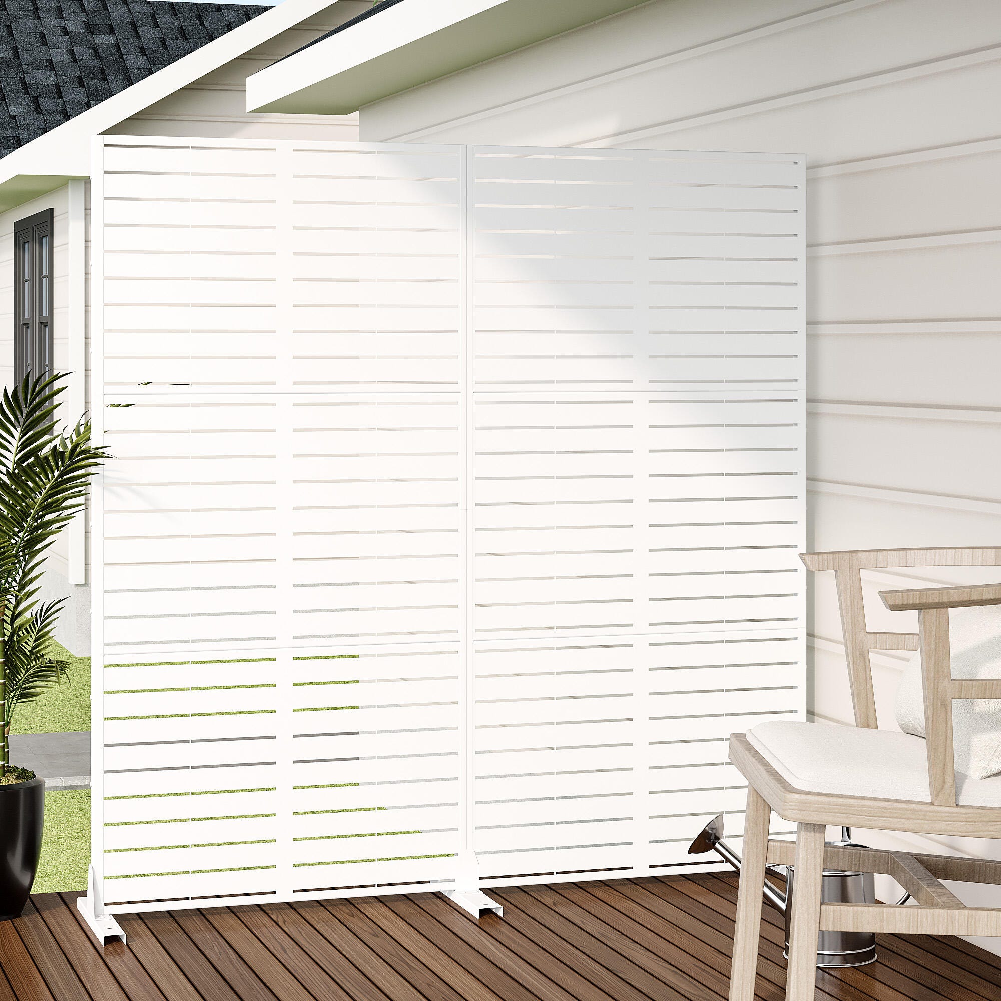 Dovelina TranquilBreeze 72" Wide Outdoor Privacy Screen, , large