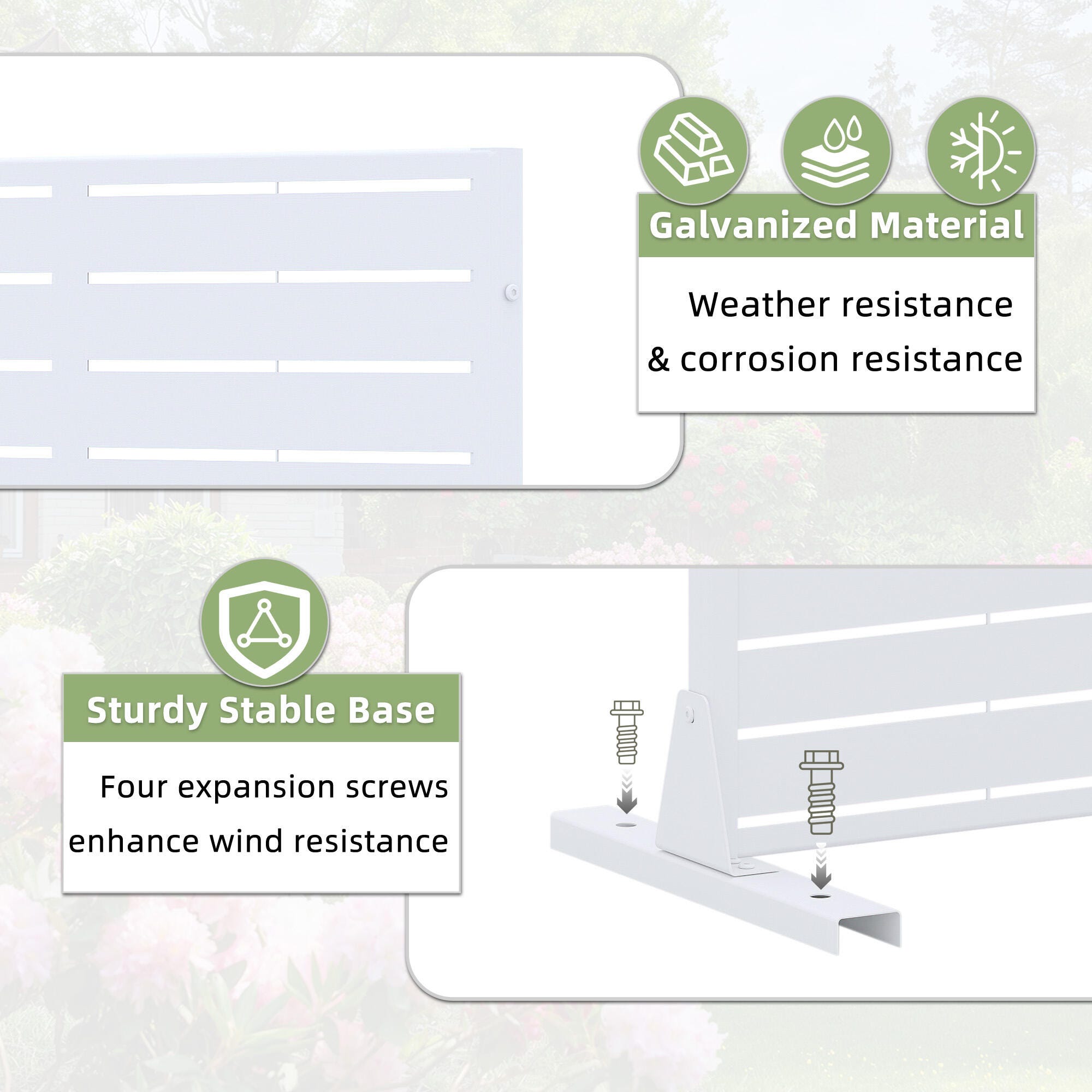 Dovelina TranquilBreeze 72" Wide Outdoor Privacy Screen, , large