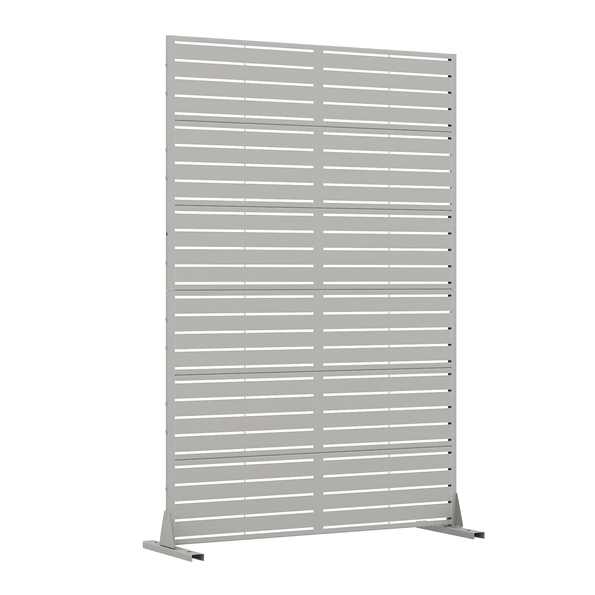 Dovelina TranquilBreeze 72" Outdoor Tall Privacy Screen, Gray, large
