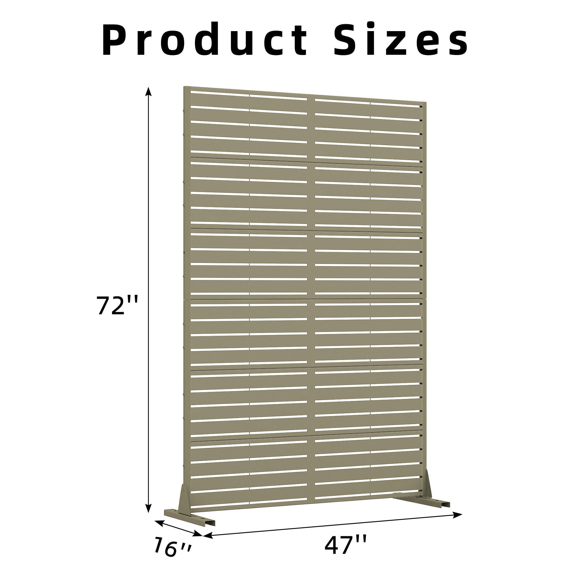 Dovelina TranquilBreeze 72" Outdoor Tall Privacy Screen, Green, large