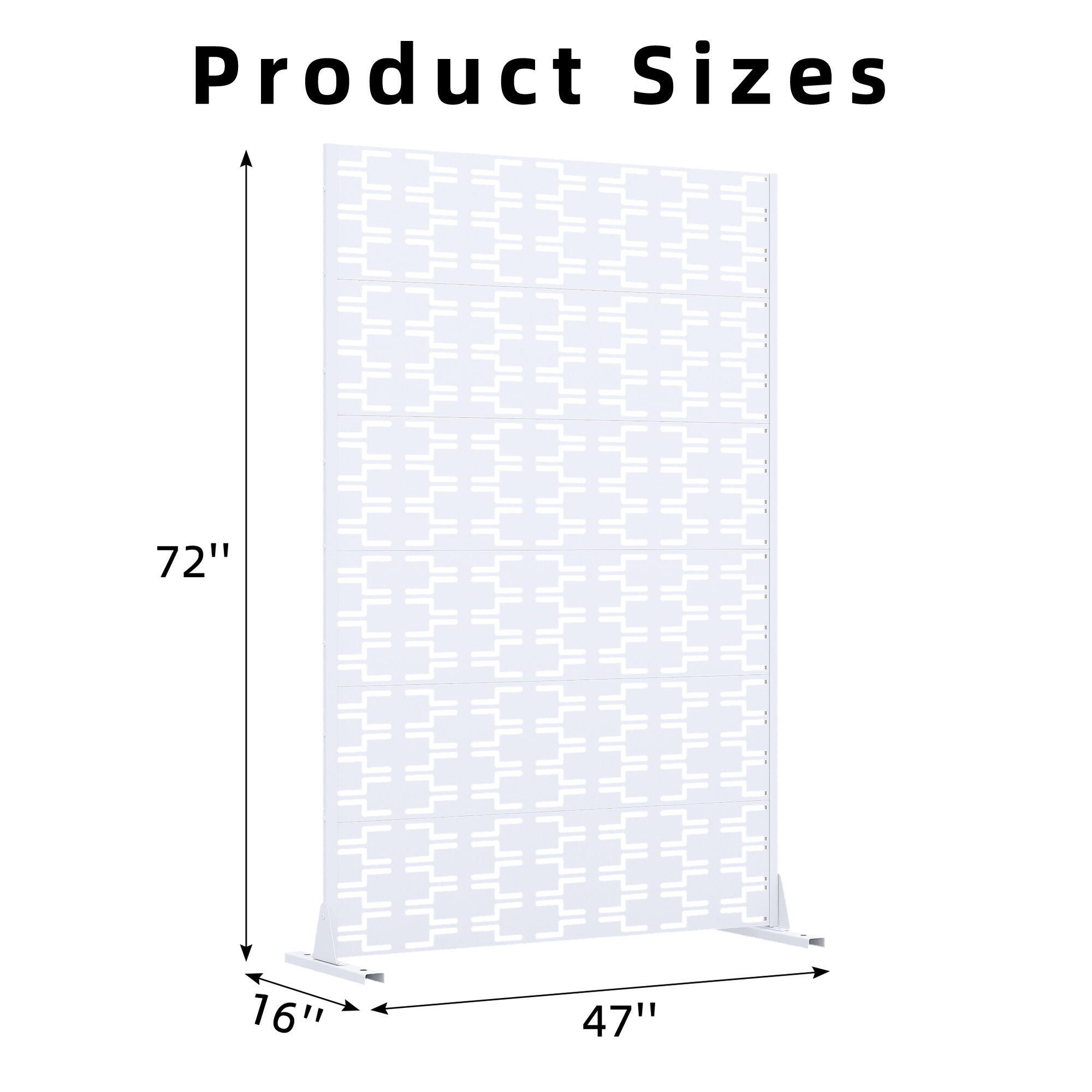Dovelina Verano 72" Outdoor Brick Pattern Privacy Screen, , large