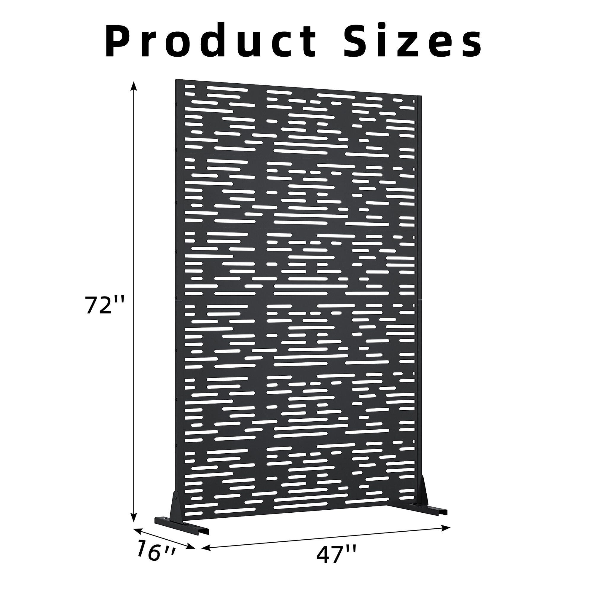 Dovelina Verano 72" Outdoor Shadow Pattern Rustproof Privacy Screen, , large