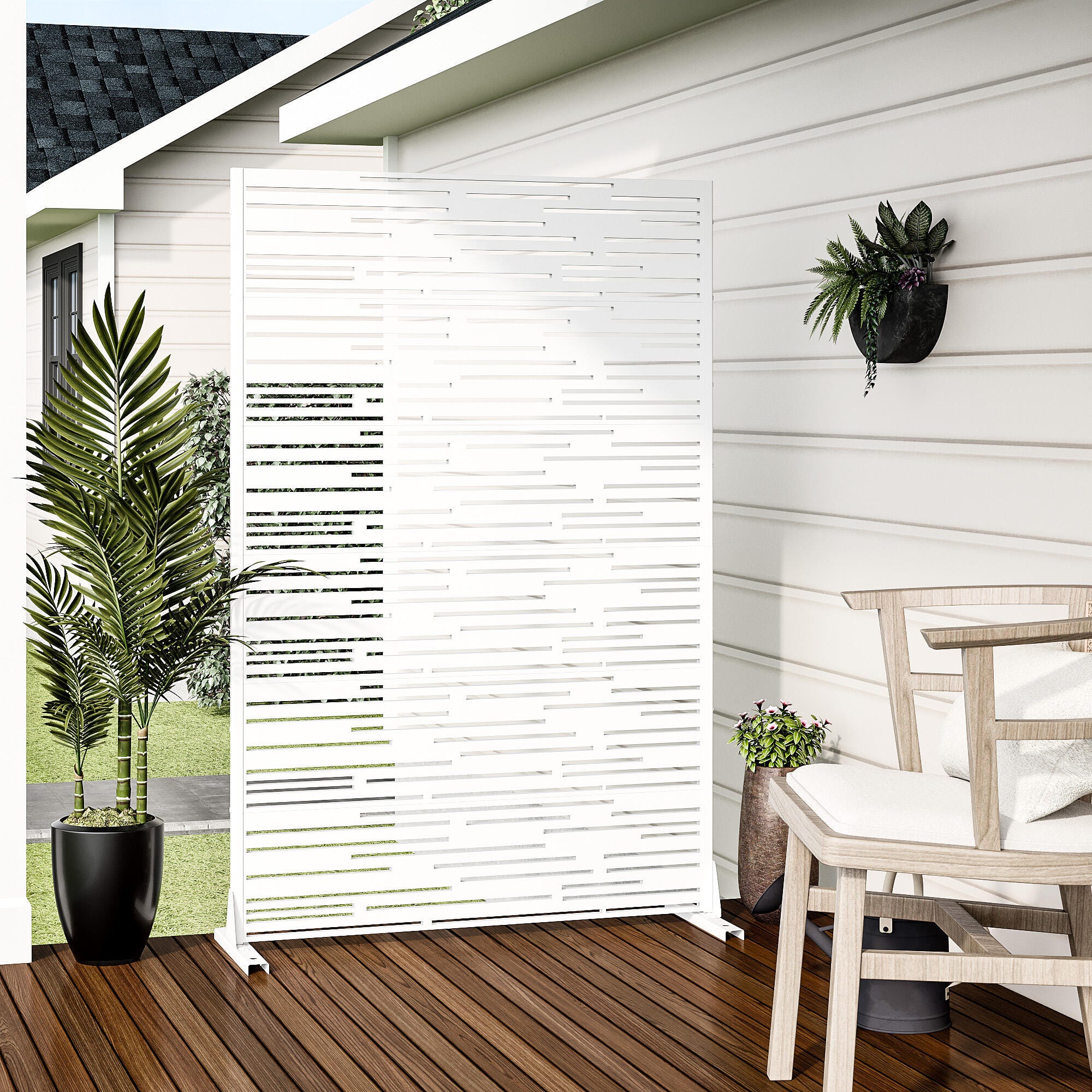 Dovelina Verano 72" Outdoor Shadow Pattern Privacy Screen, , large