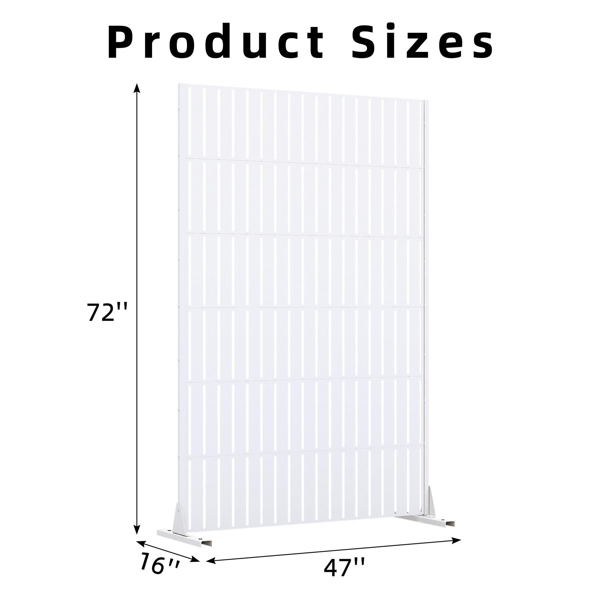 Dovelina Verano 72" Outdoor Vertical Slat Pattern Rustproof Privacy Screen, , large