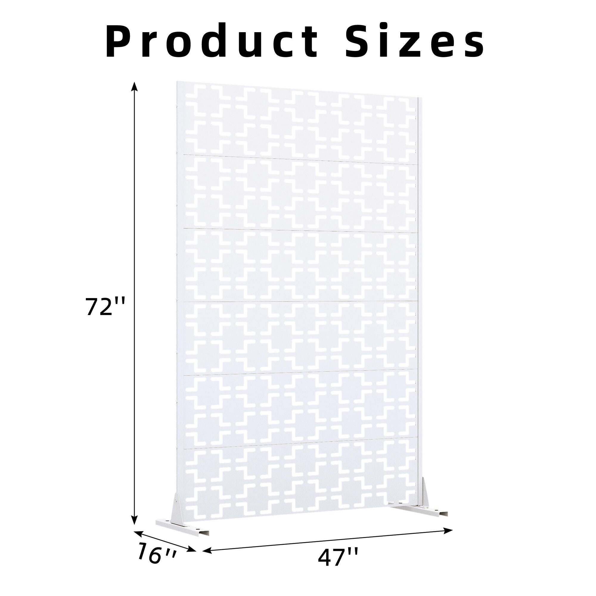 Dovelina Verano 72" Outdoor Square Pattern Privacy Screen, , large