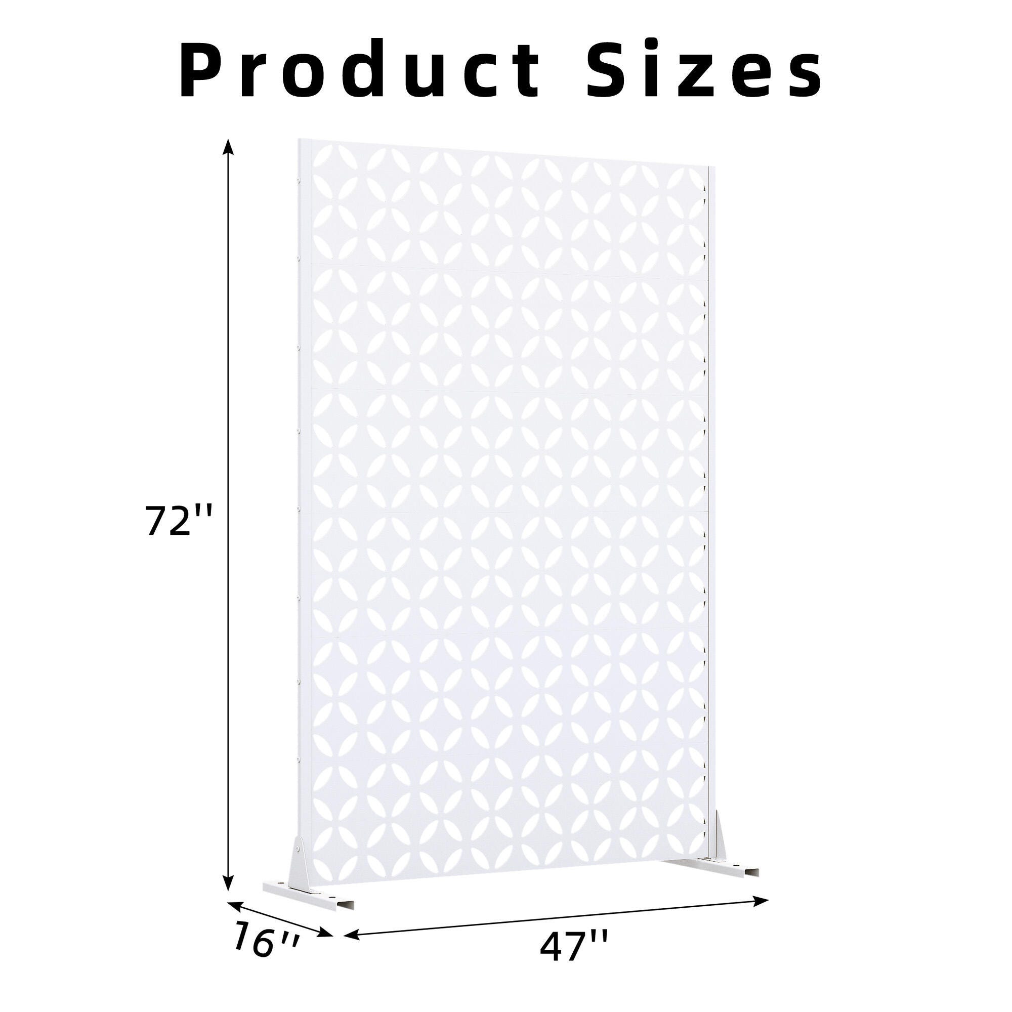 Dovelina Verano 72" Indoor/Outdoor Coin Pattern Privacy Screen, , large