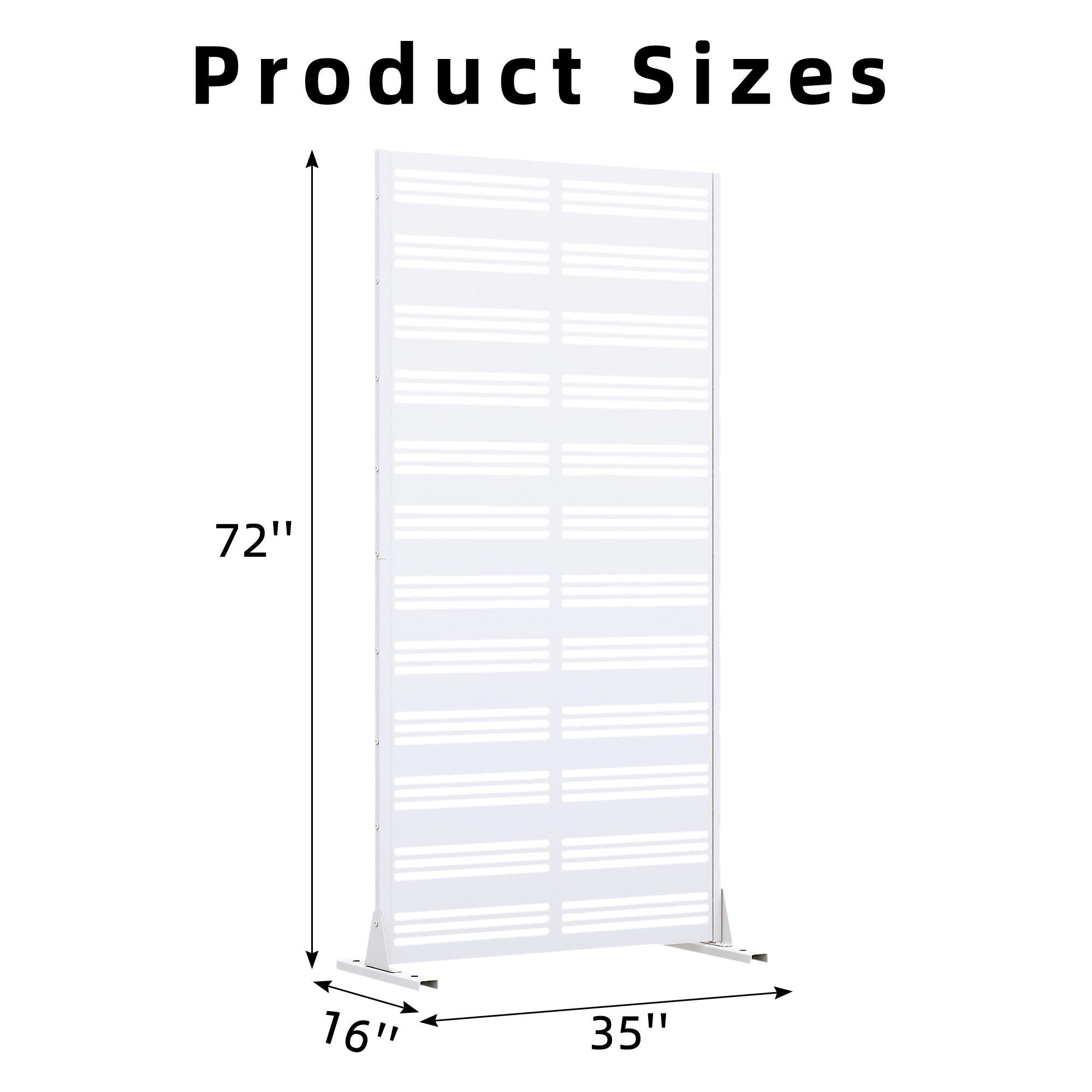 Dovelina Verano 72" Outdoor Strip Pattern Privacy Screen, , large