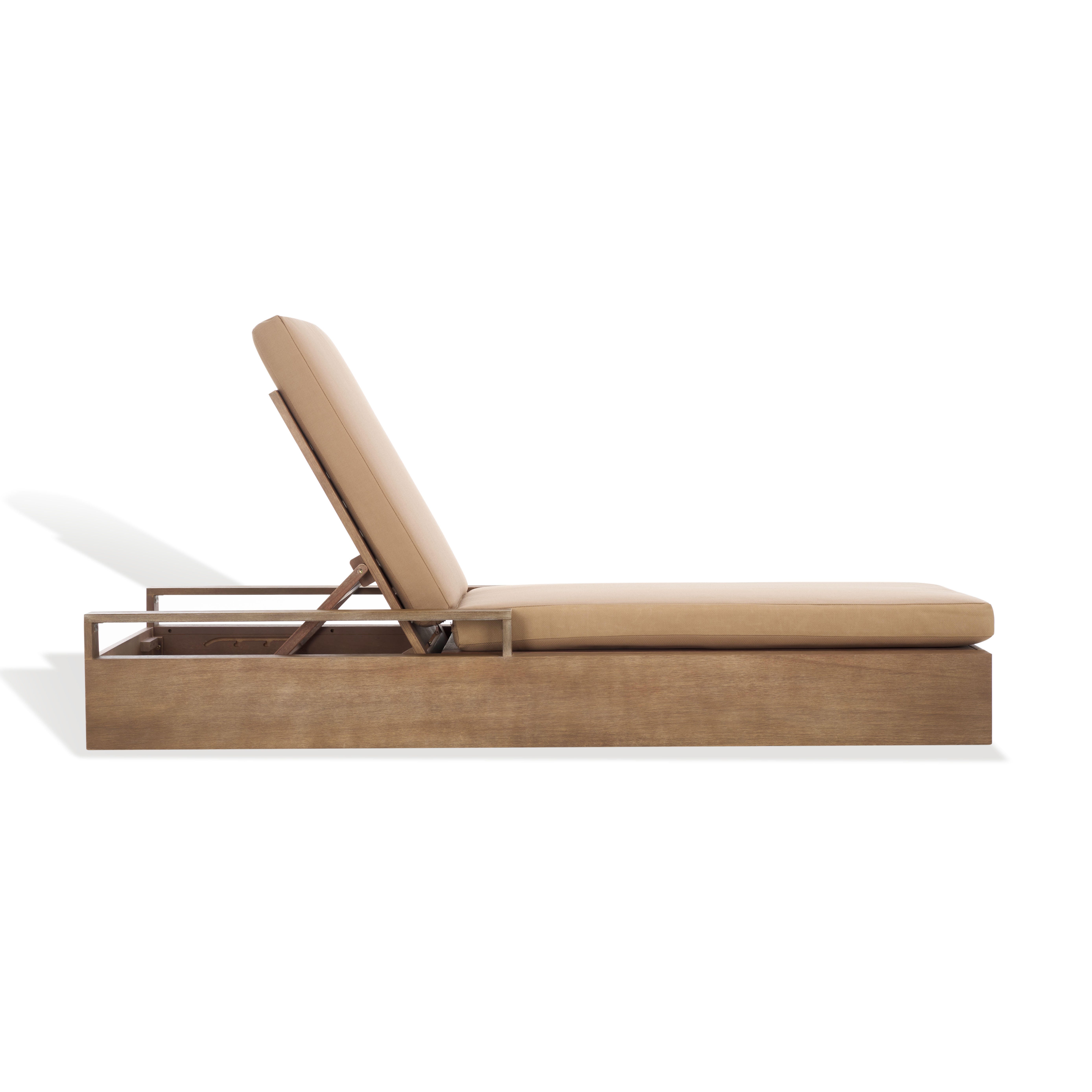 Safavieh Lanai Outdoor Lounge Chair, Natural/Brown, large