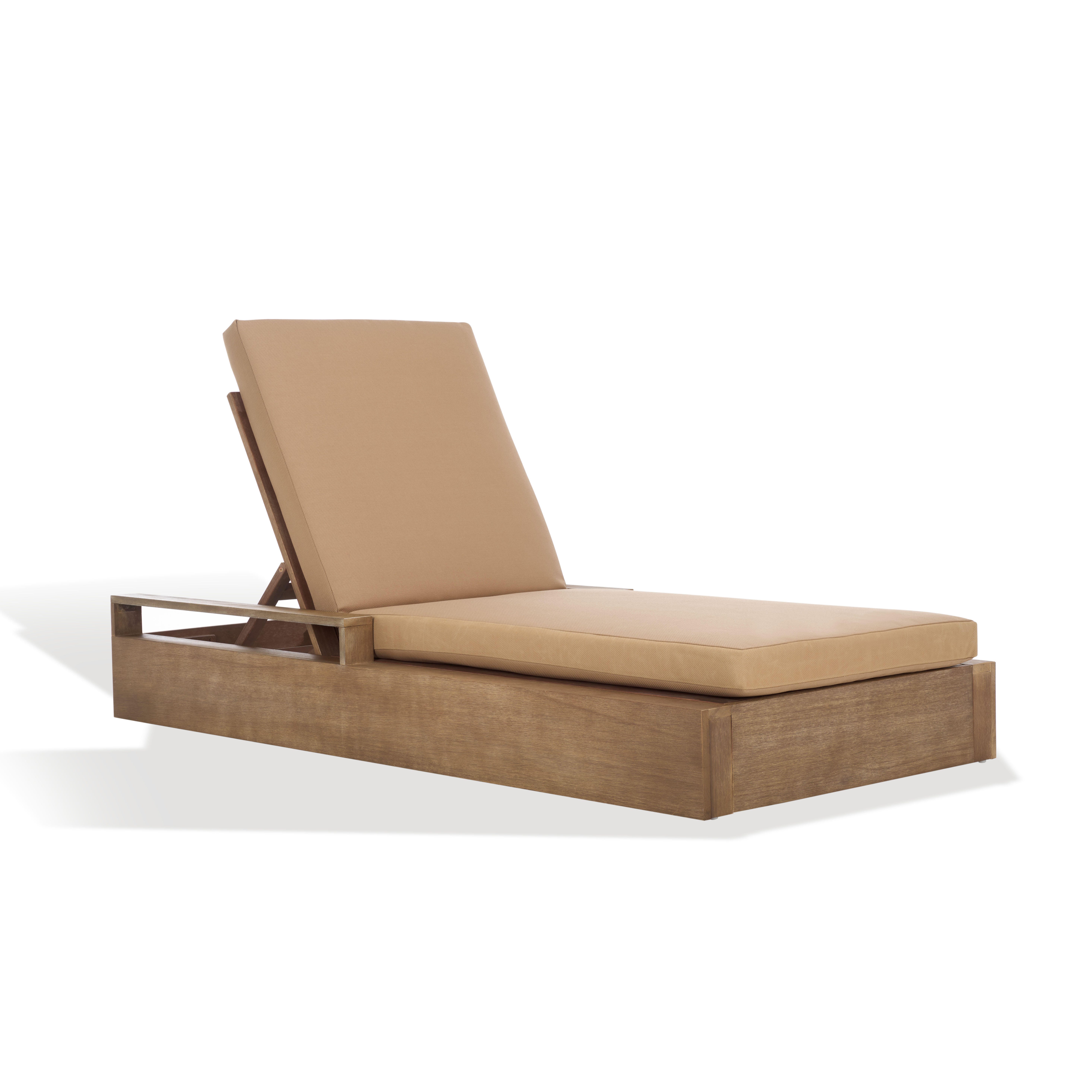 Safavieh Lanai Outdoor Lounge Chair, Natural/Brown, large