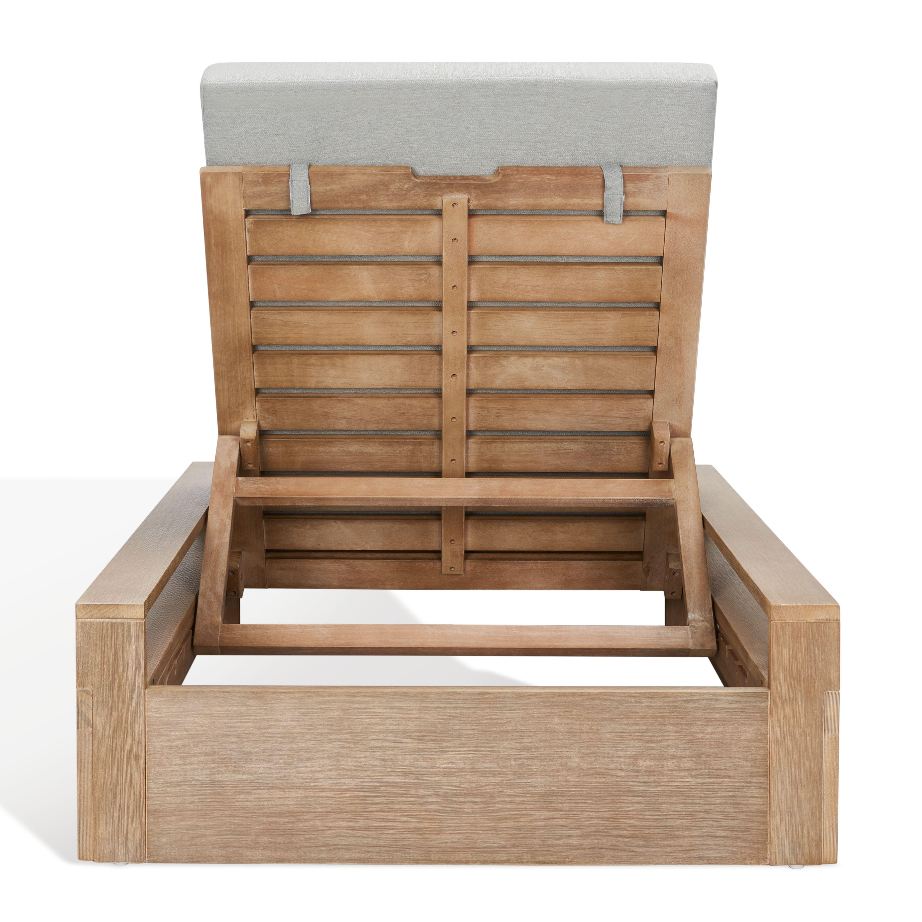 Safavieh Lanai Outdoor Lounge Chair, Brown/Light Gray, large
