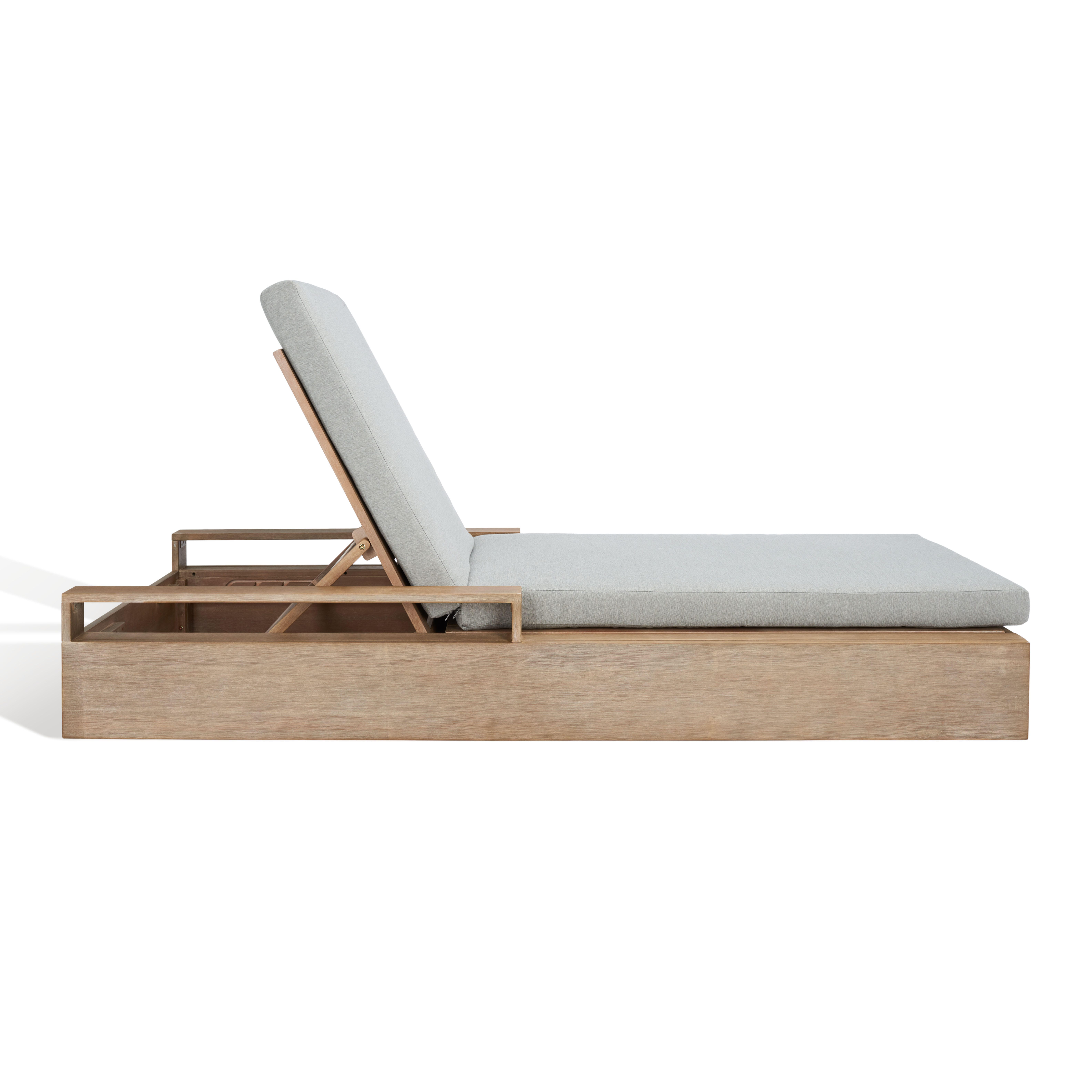 Safavieh Lanai Outdoor Lounge Chair, Brown/Light Gray, large