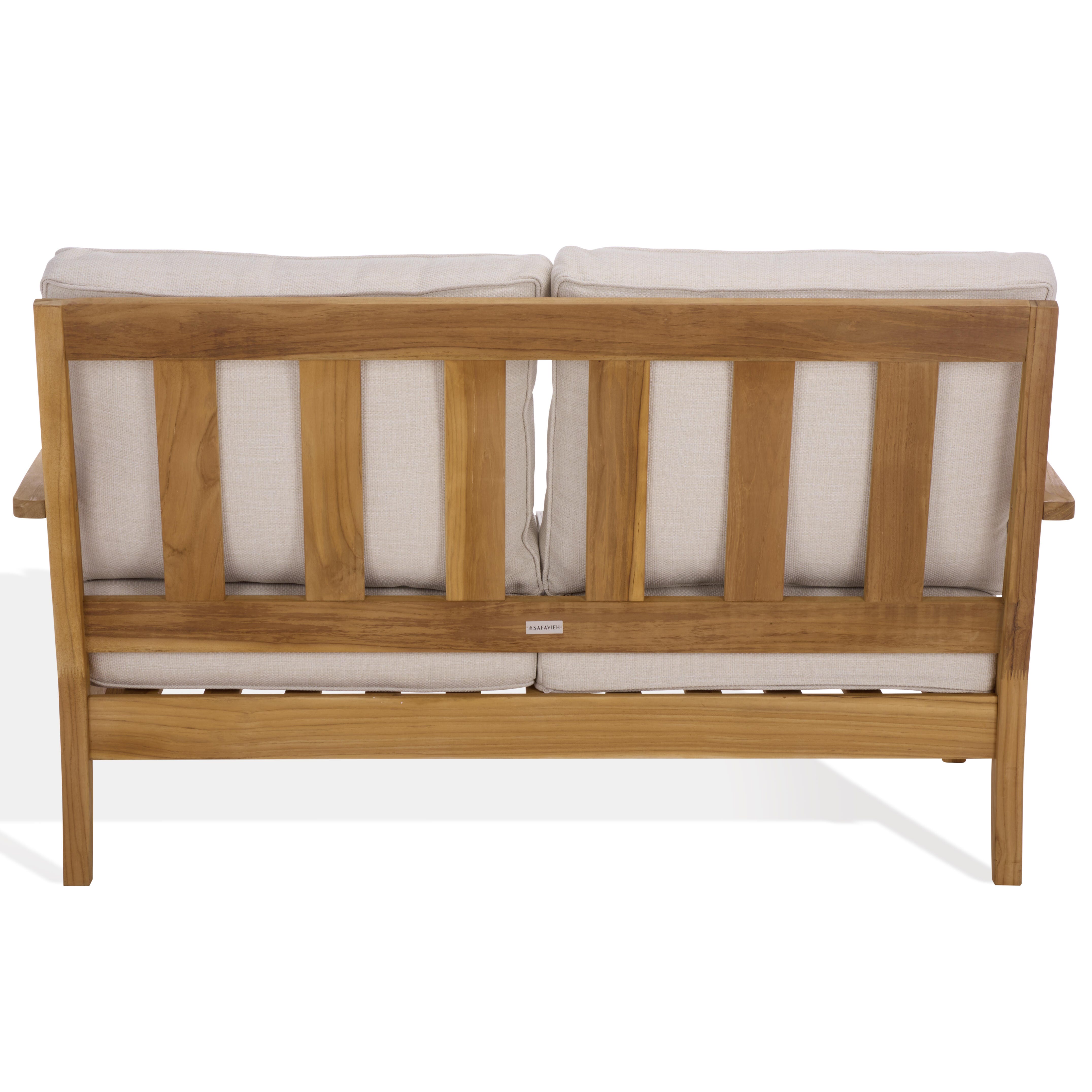Safavieh Martinique Outdoor Loveseat, White/Natural, large