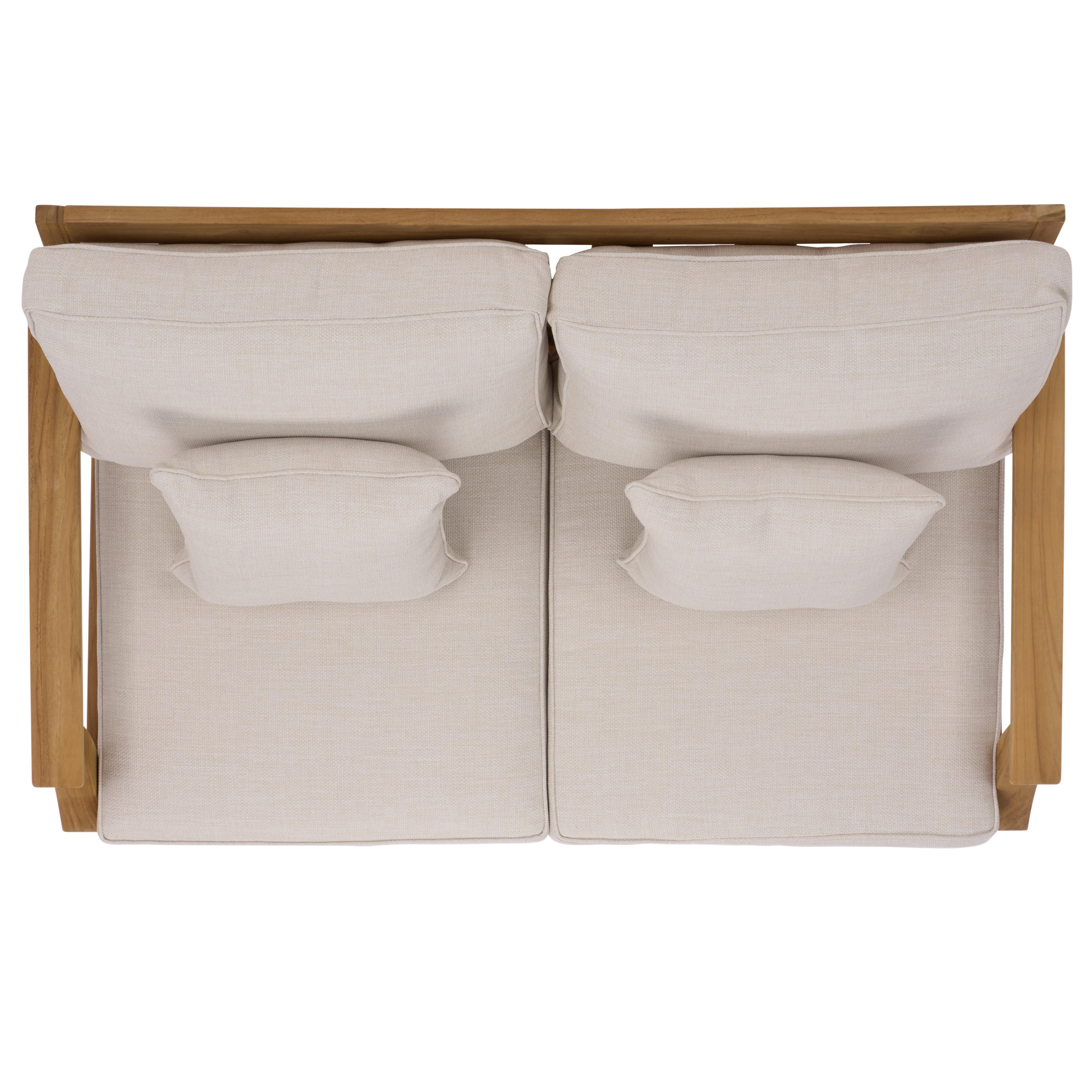 Safavieh Martinique Outdoor Loveseat, White/Natural, large