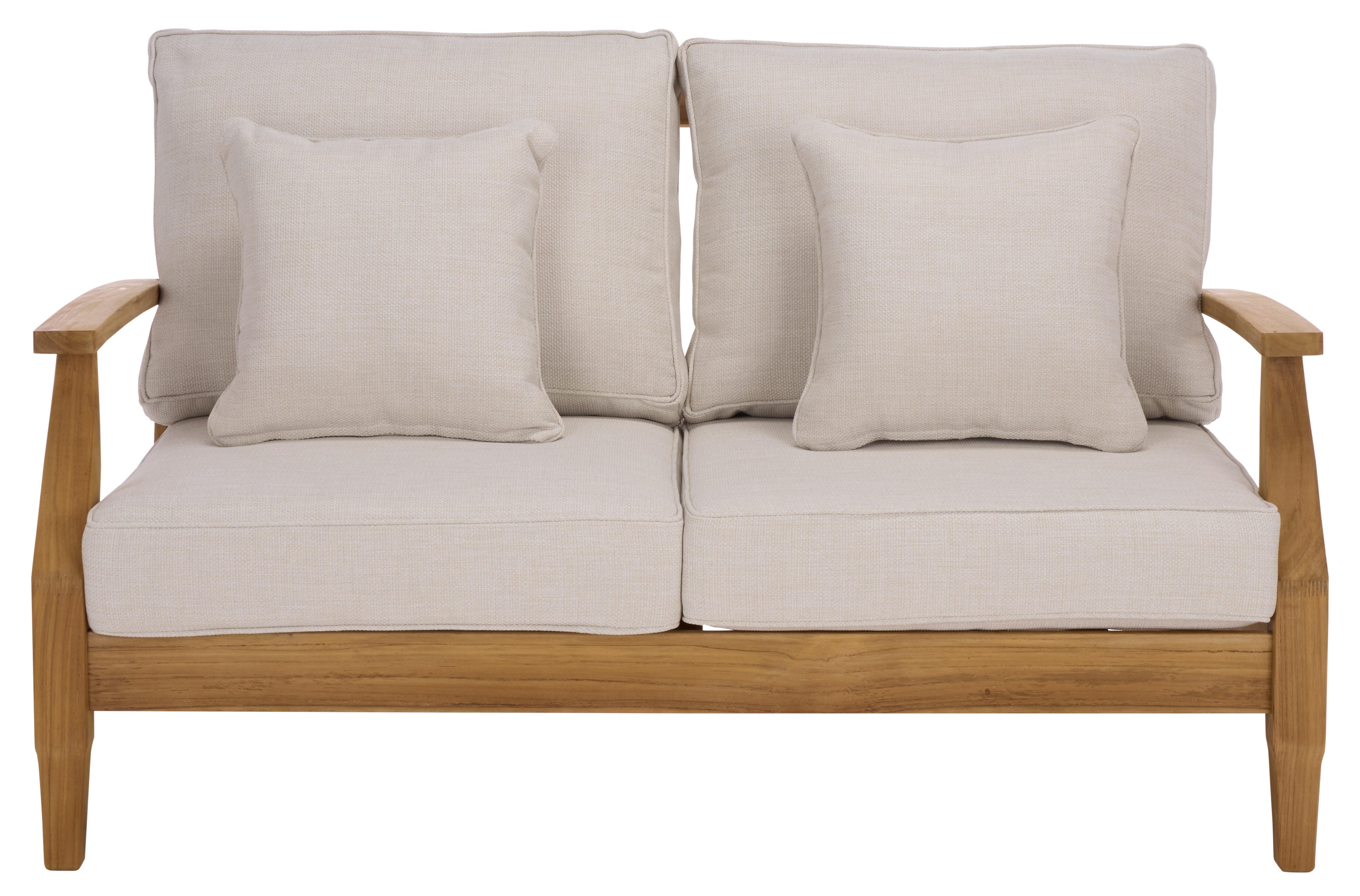 Safavieh Martinique Outdoor Loveseat, White/Natural, large