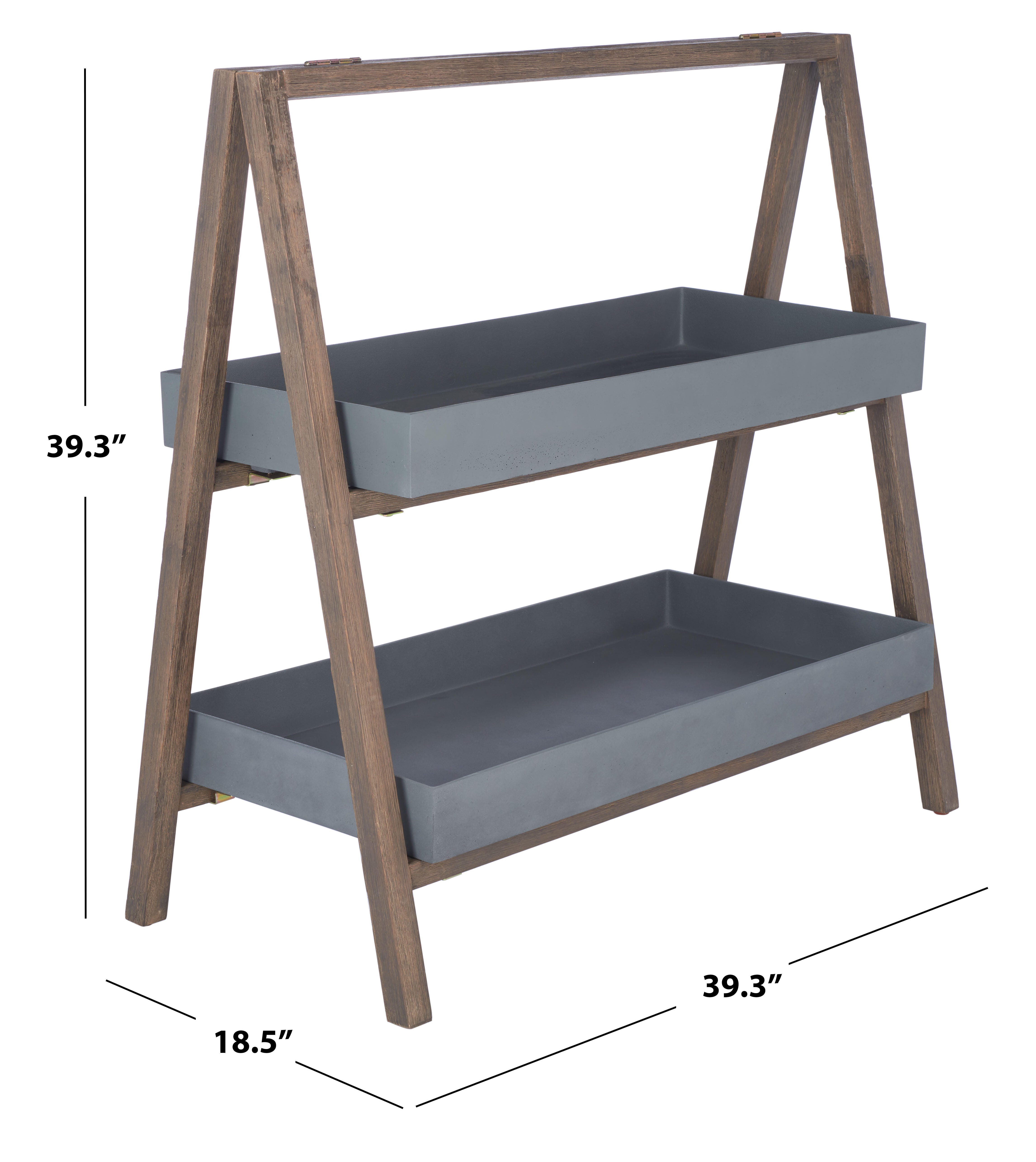Safavieh Outdoor Planter Shelf, Gray, large