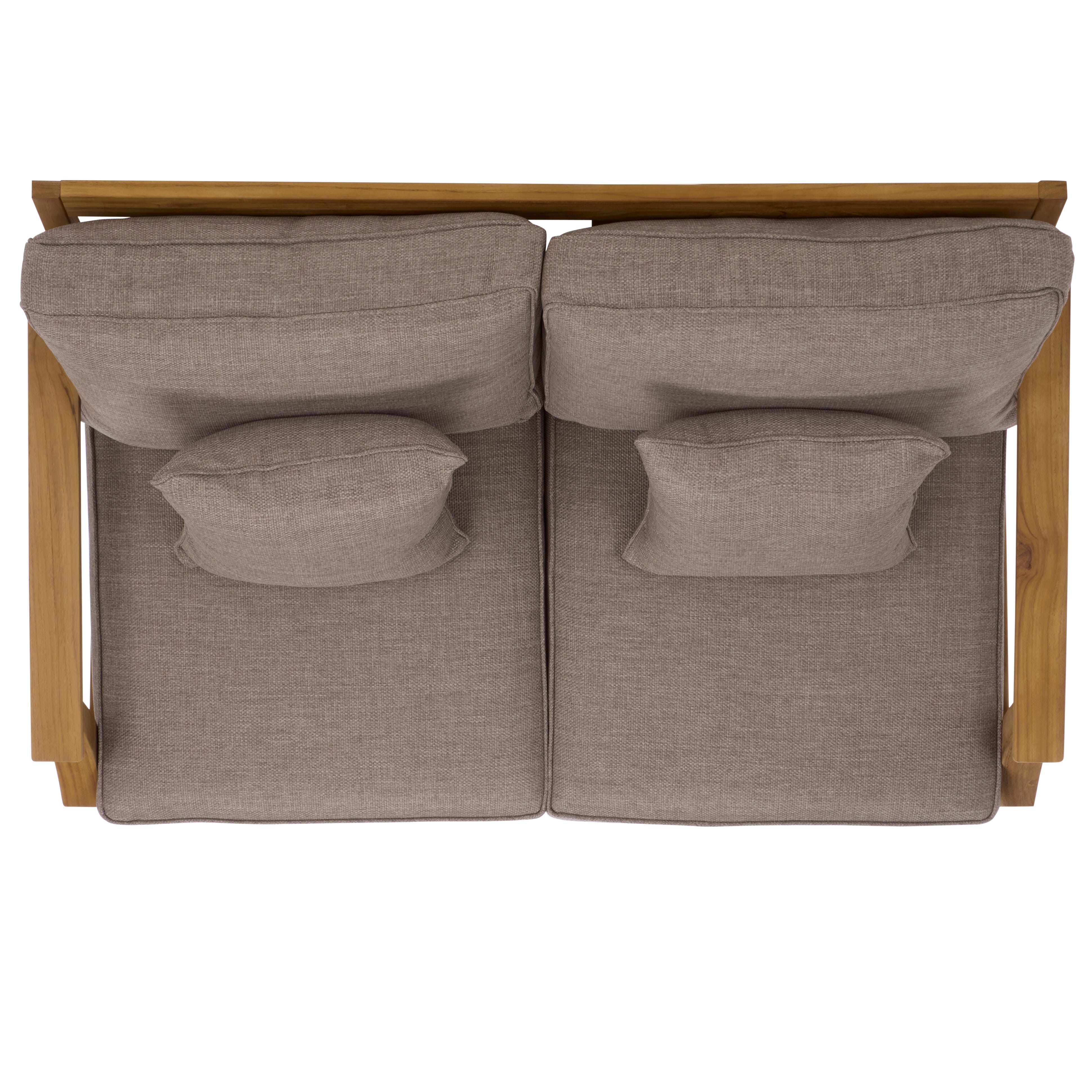 Safavieh Martinique Outdoor Loveseat, Natural/Taupe, large
