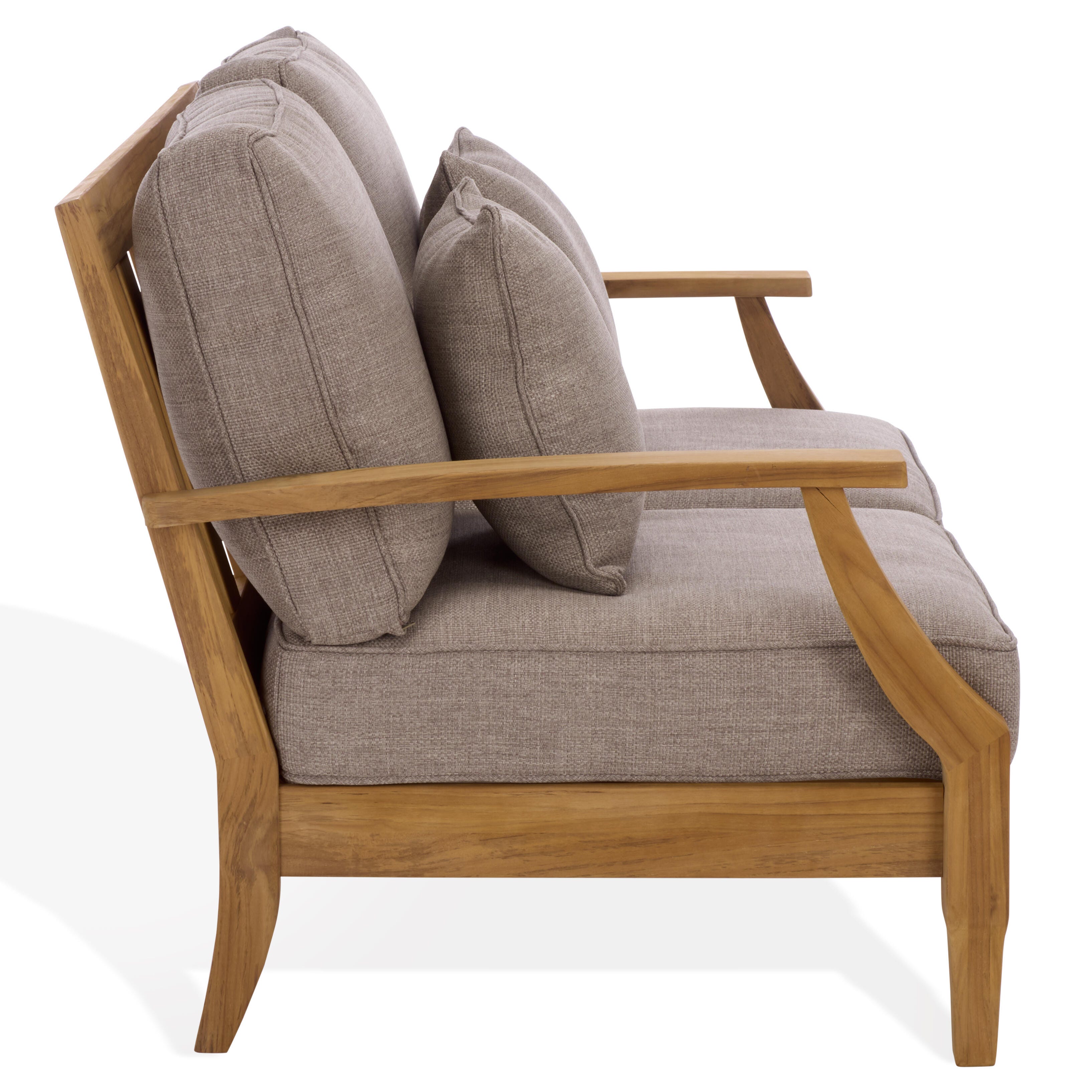 Safavieh Martinique Outdoor Loveseat, Natural/Taupe, large