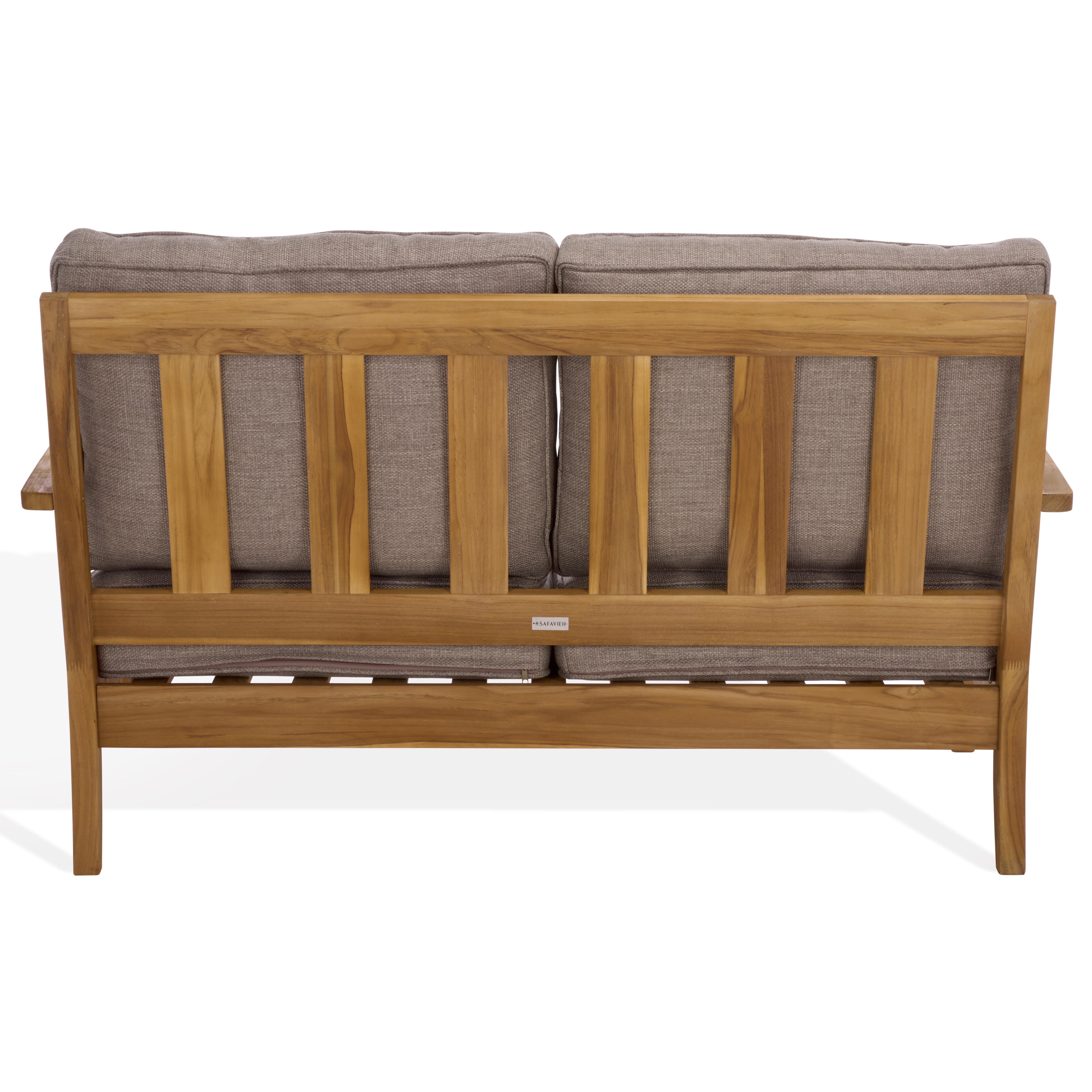 Safavieh Martinique Outdoor Loveseat, Natural/Taupe, large