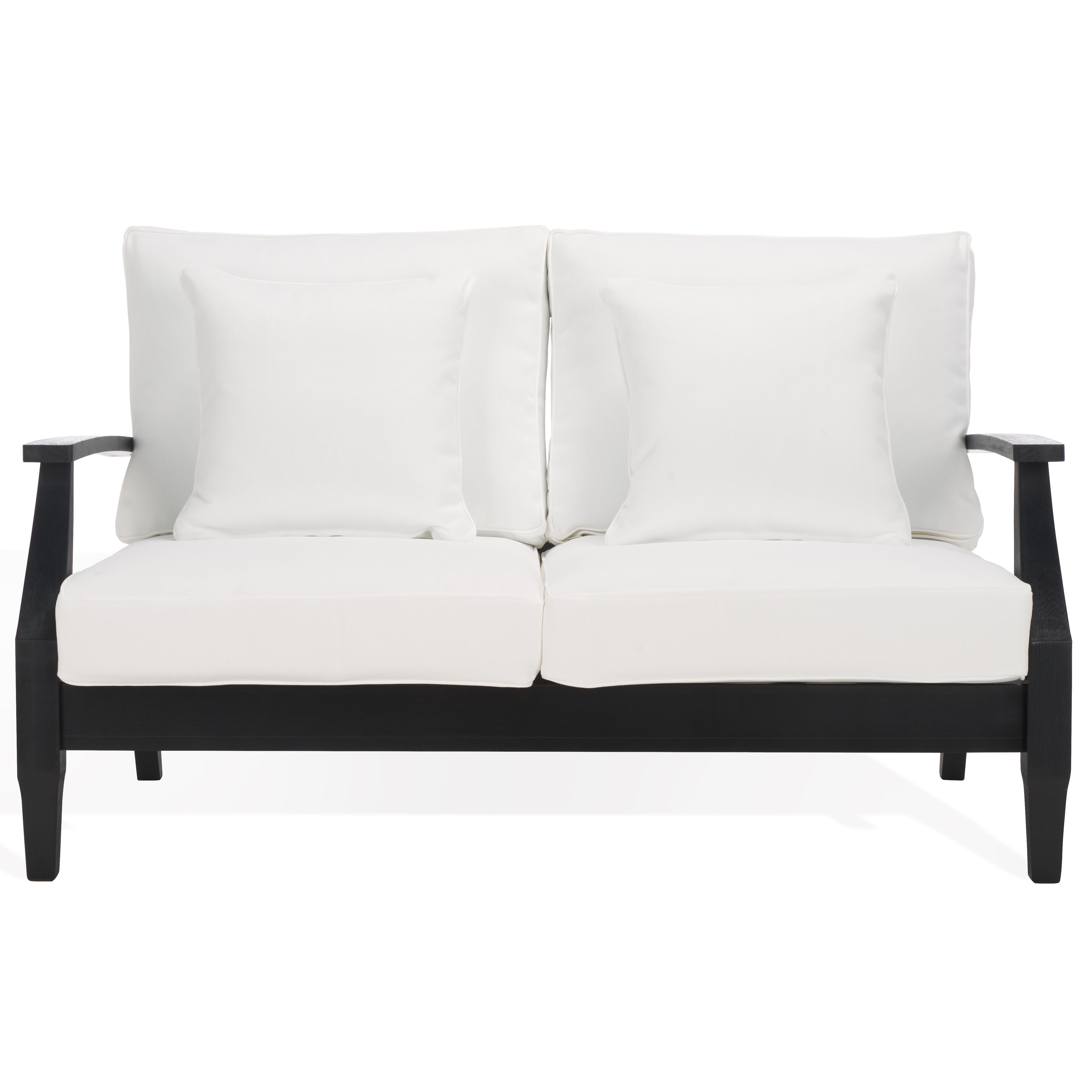 Safavieh Martinique Outdoor Loveseat, Black/White, large